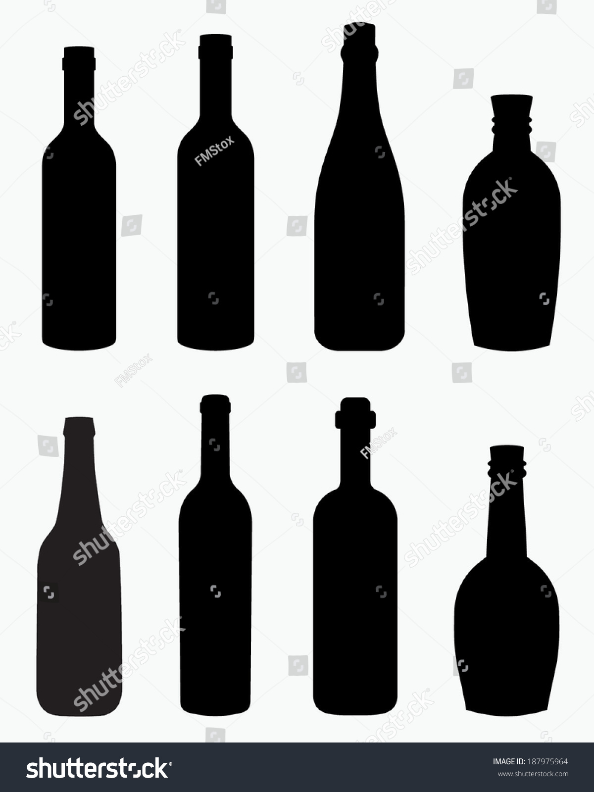 Collection Interesting Alcohol Beer Liquor Wine Stock Vector (Royalty ...
