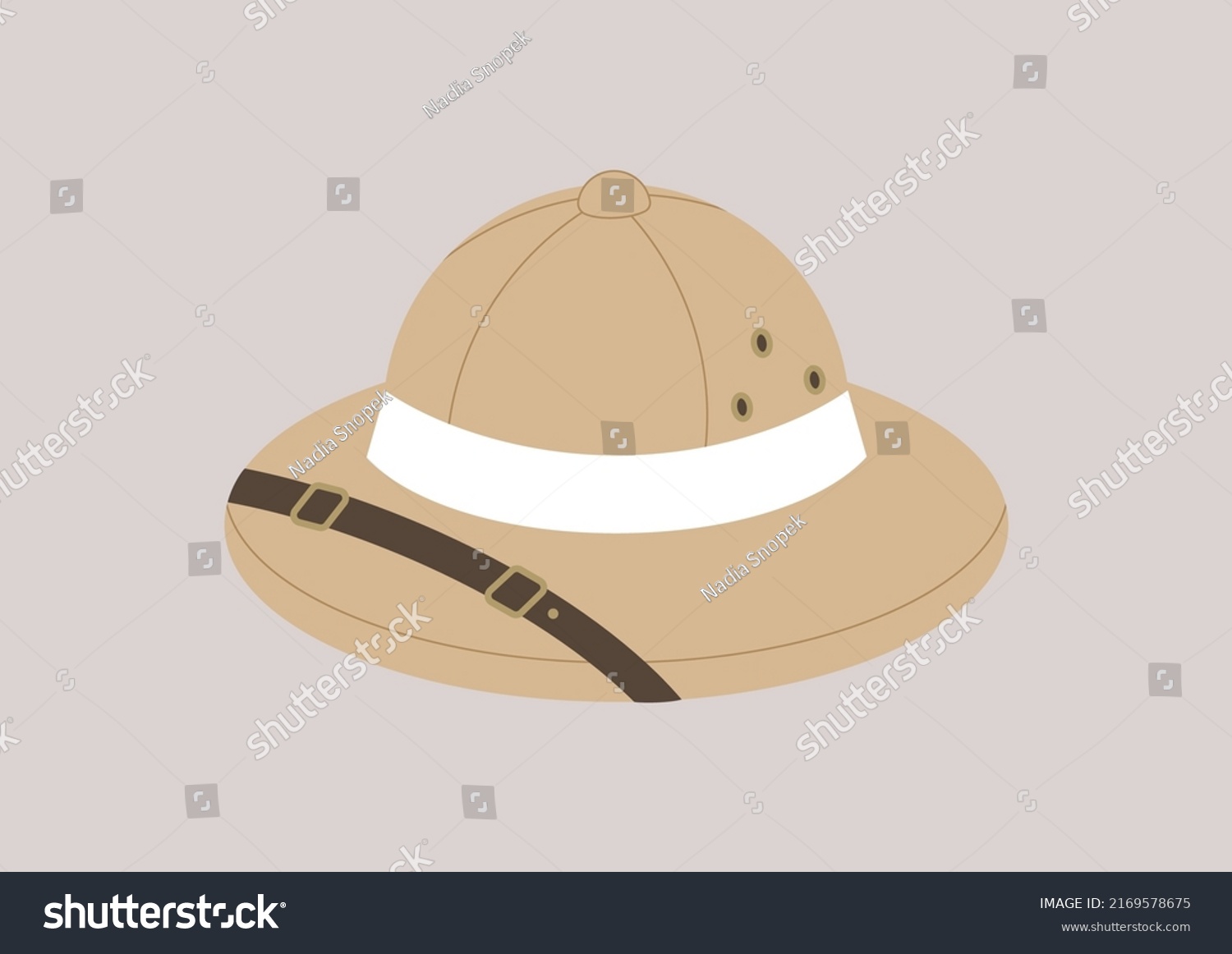 Colonial Hunter Cork Hat Symbol Colonialism Stock Vector (Royalty Free ...