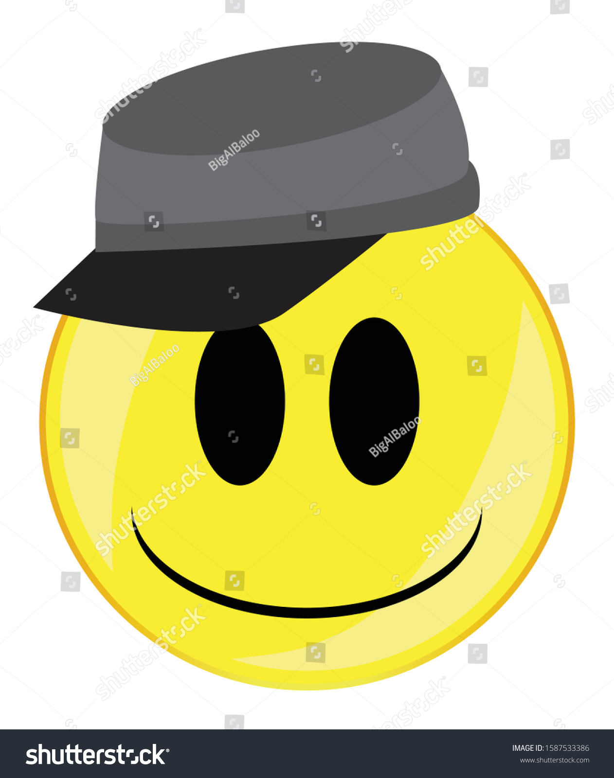 SVG of A confederate soldier smile face button isolated on a white background svg