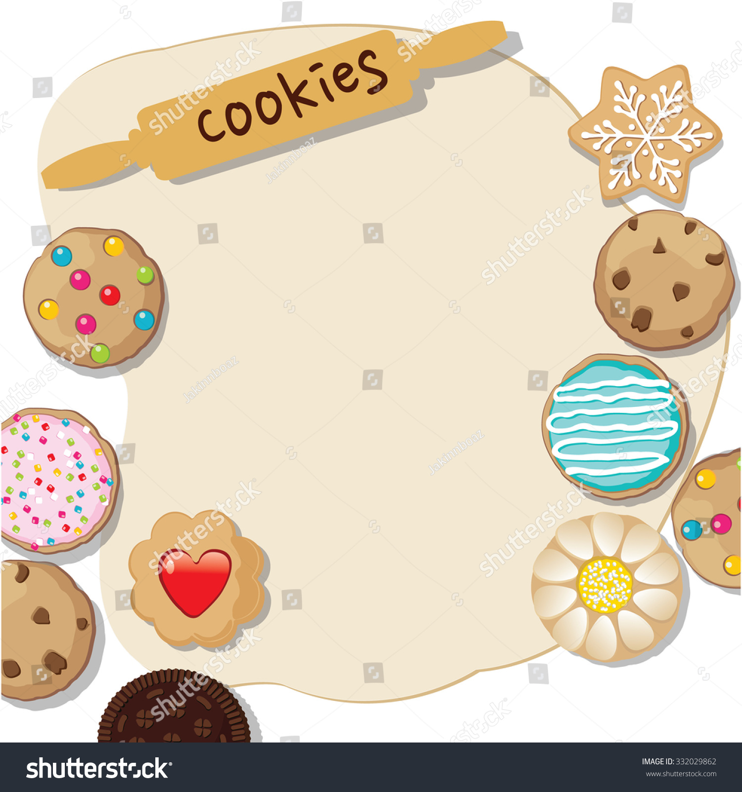Cookie Dough Template: เวกเตอร์สต็อก (ปลอดค่าลิขสิทธิ์) 332029862