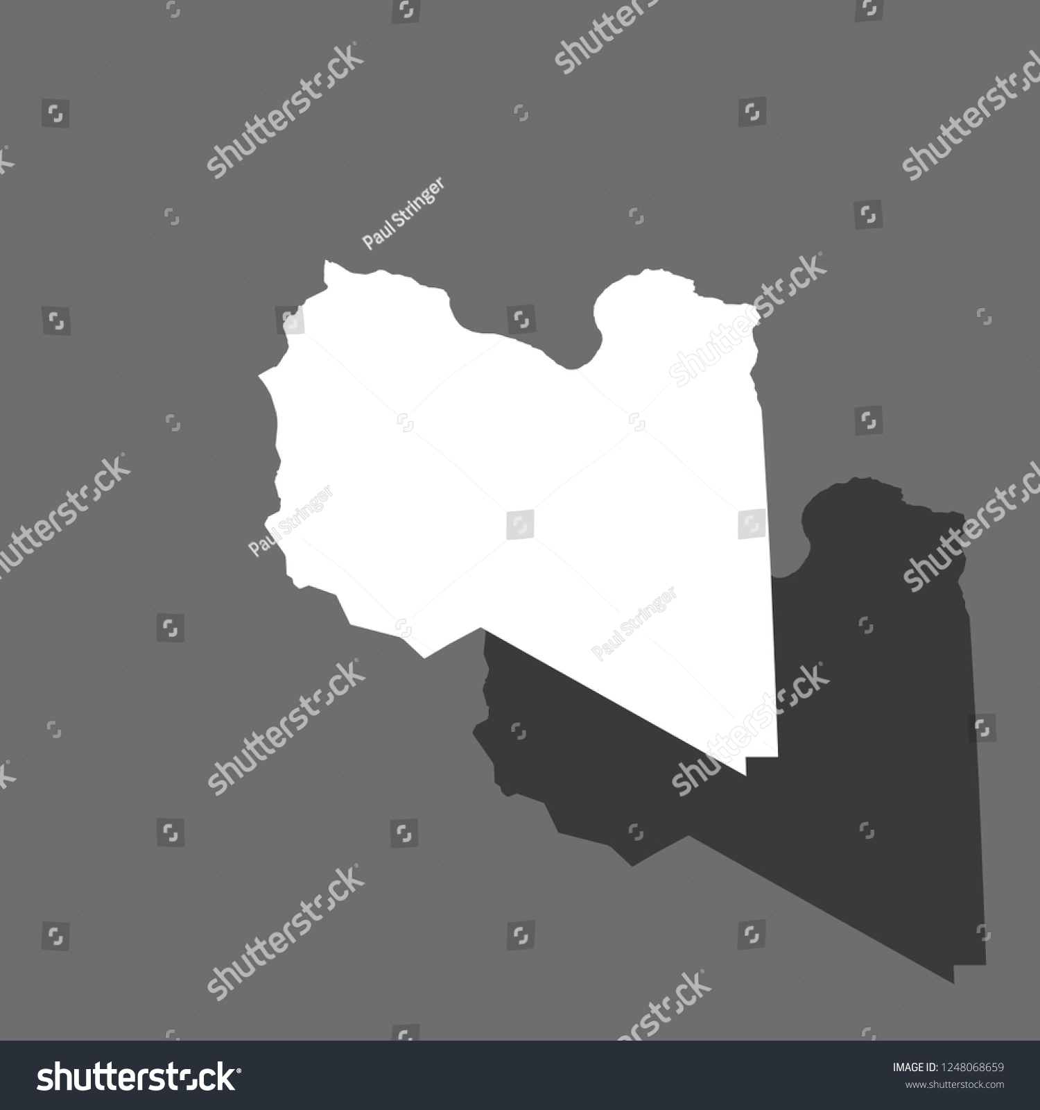 Country Shape Illustration Libya Stock Vector (royalty Free) 1248068659 