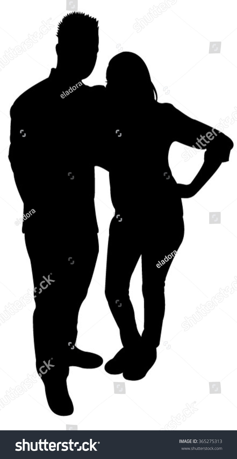 Couple Body Silhouette Vector Stock Vector 365275313 - Shutterstock