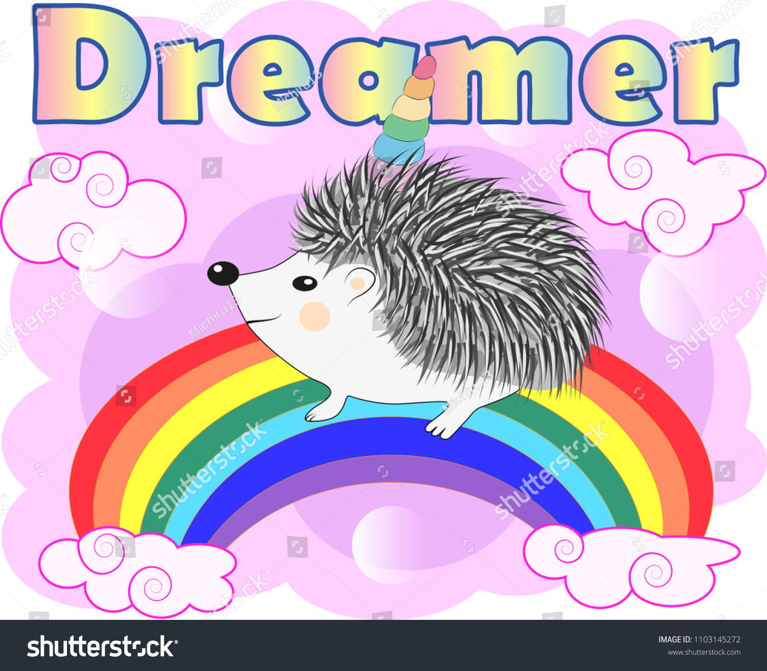 Rainbow,Hedgehogs Unicorn Cats and Otters