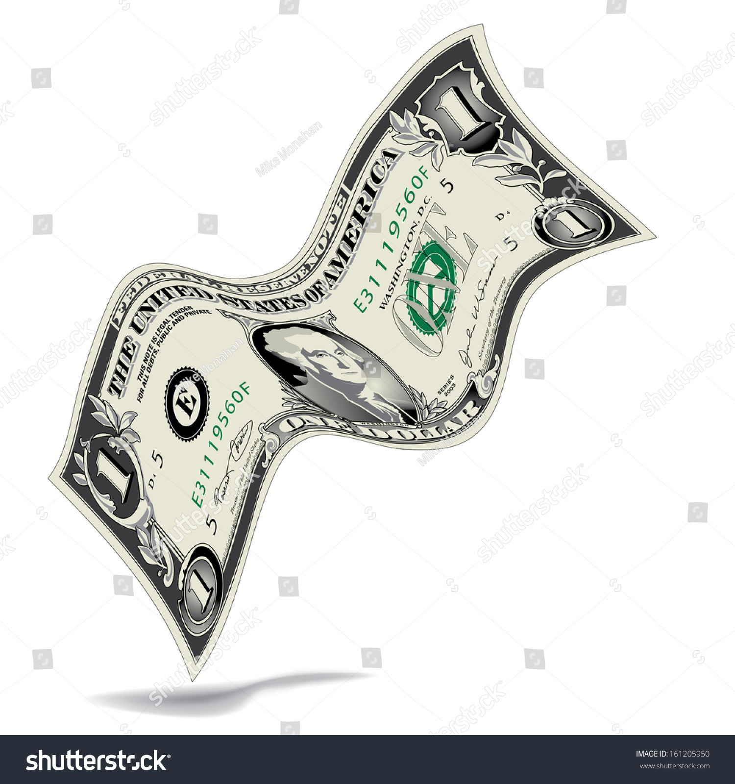 Dancing Dollar Bill Vector Illustration Space Stock Vector (Royalty ...