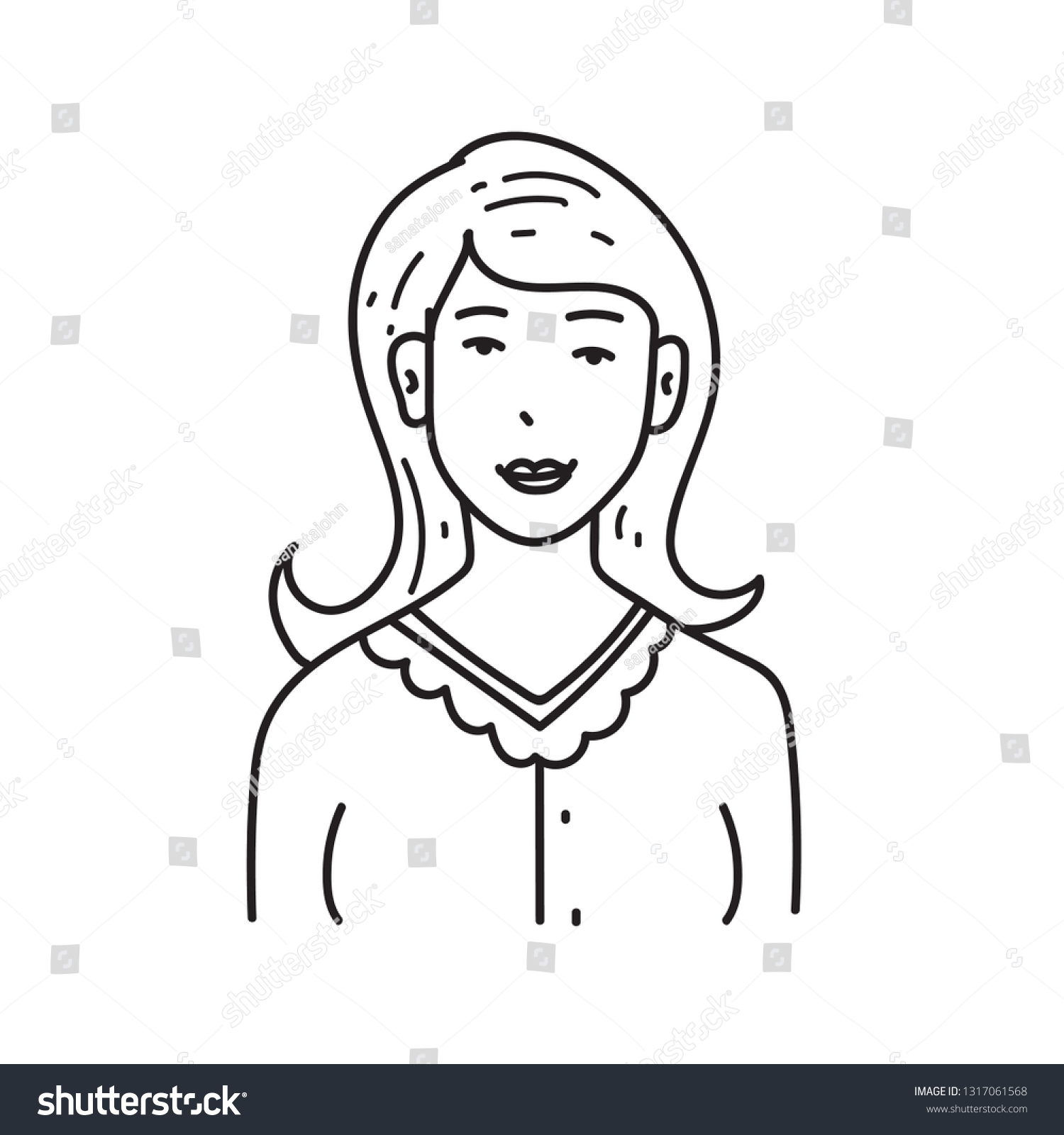 Doodle Cartoon Sketch People Vector Illustration Stock Vector (Royalty ...