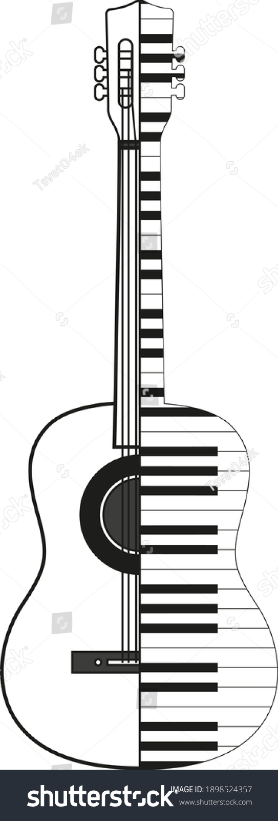 half piano half guitar