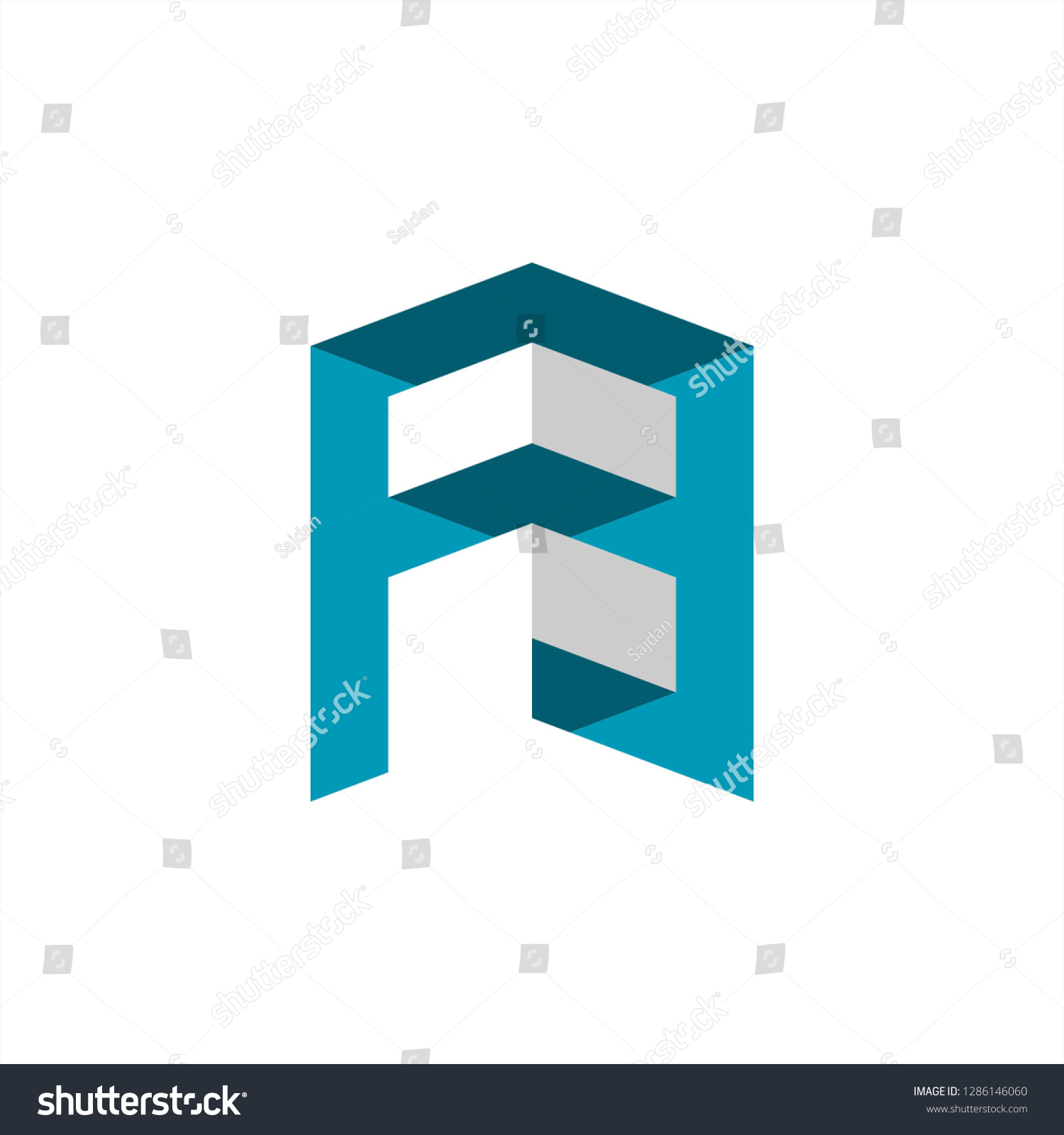 Fb Fe Logo Design Inspiration 3d Stock Vector Royalty Free