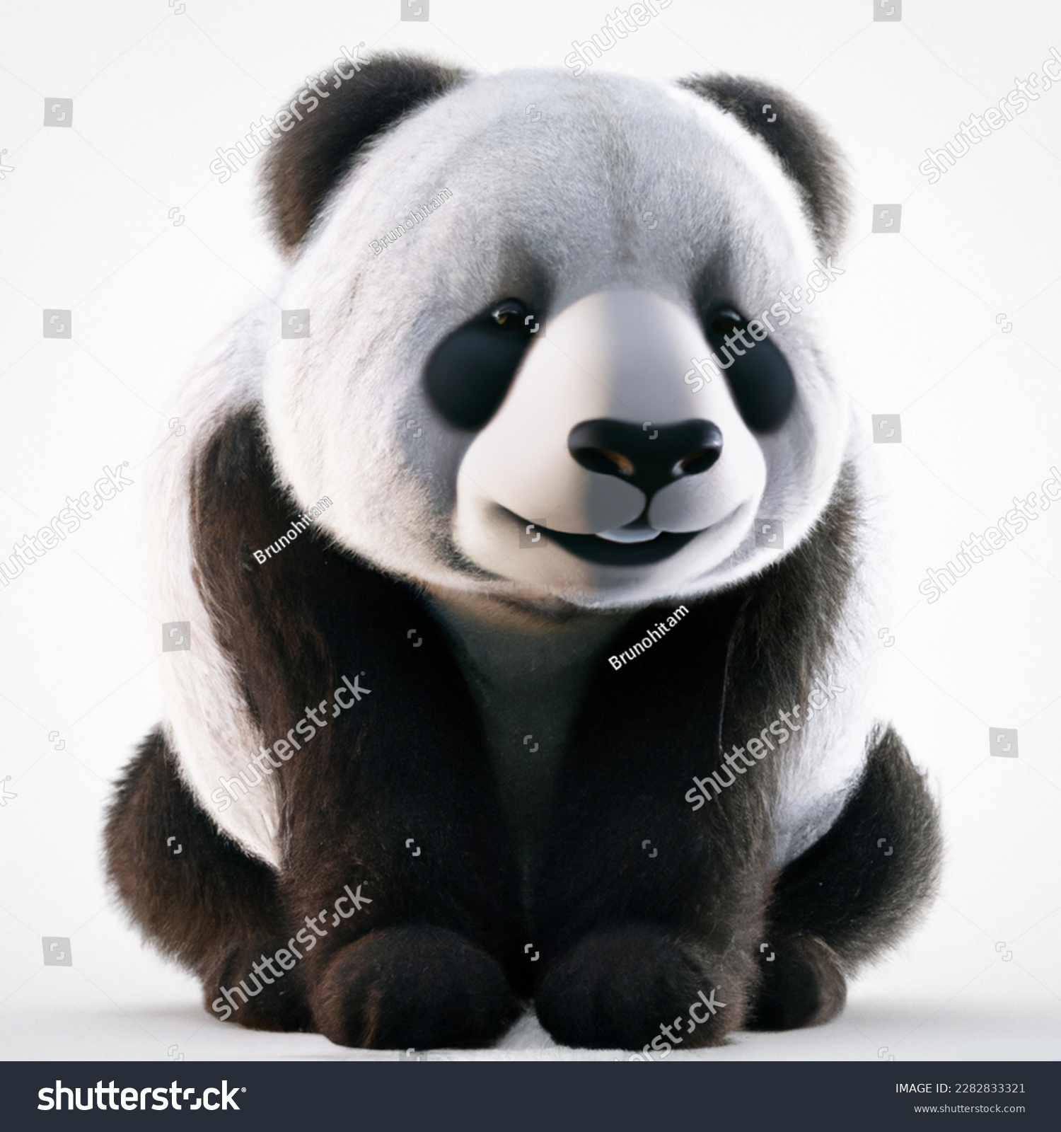 SVG of A figure of panda with white background svg