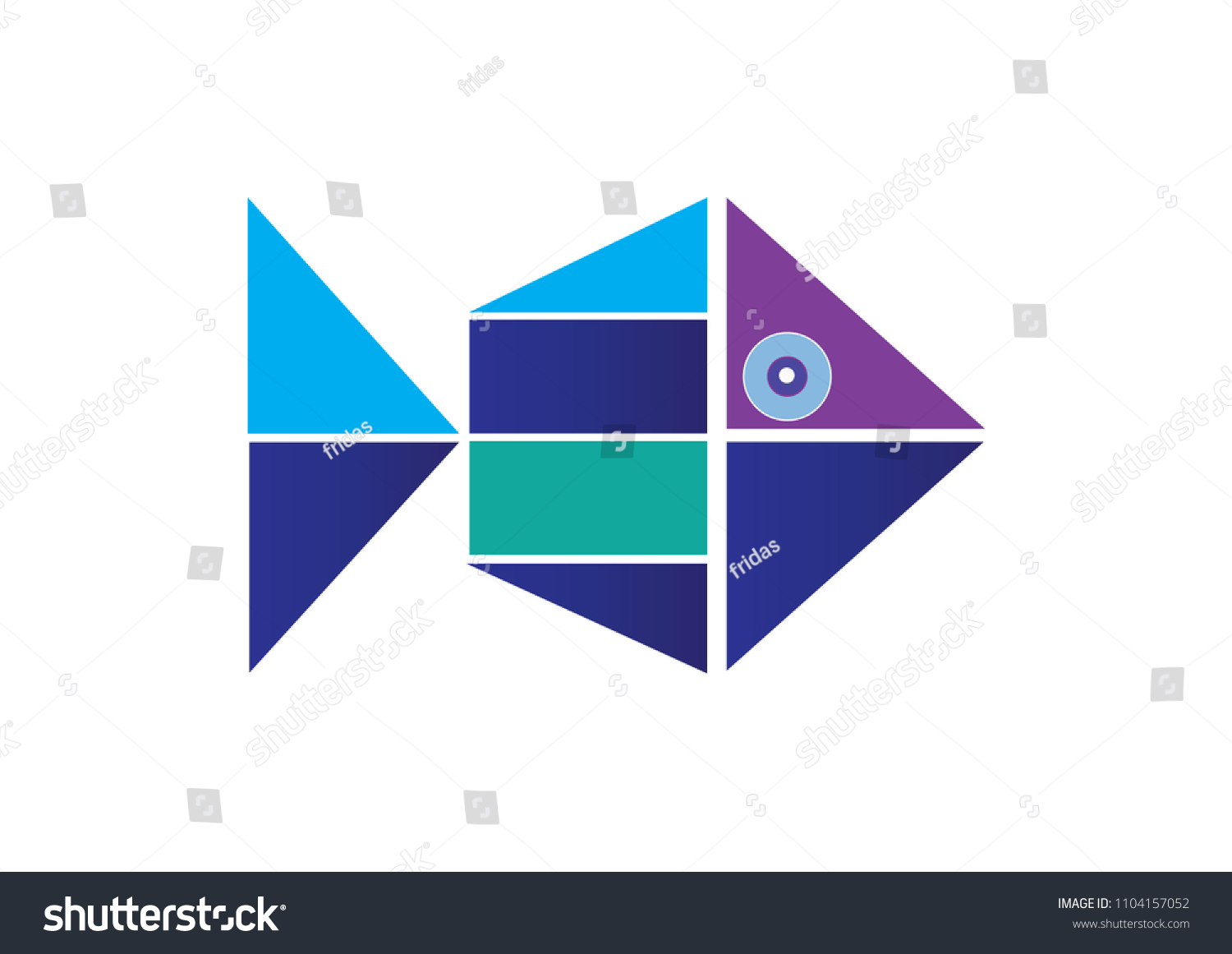 Fish Drawing Geometric Forms Fish Vector Stock Vector Royalty Free