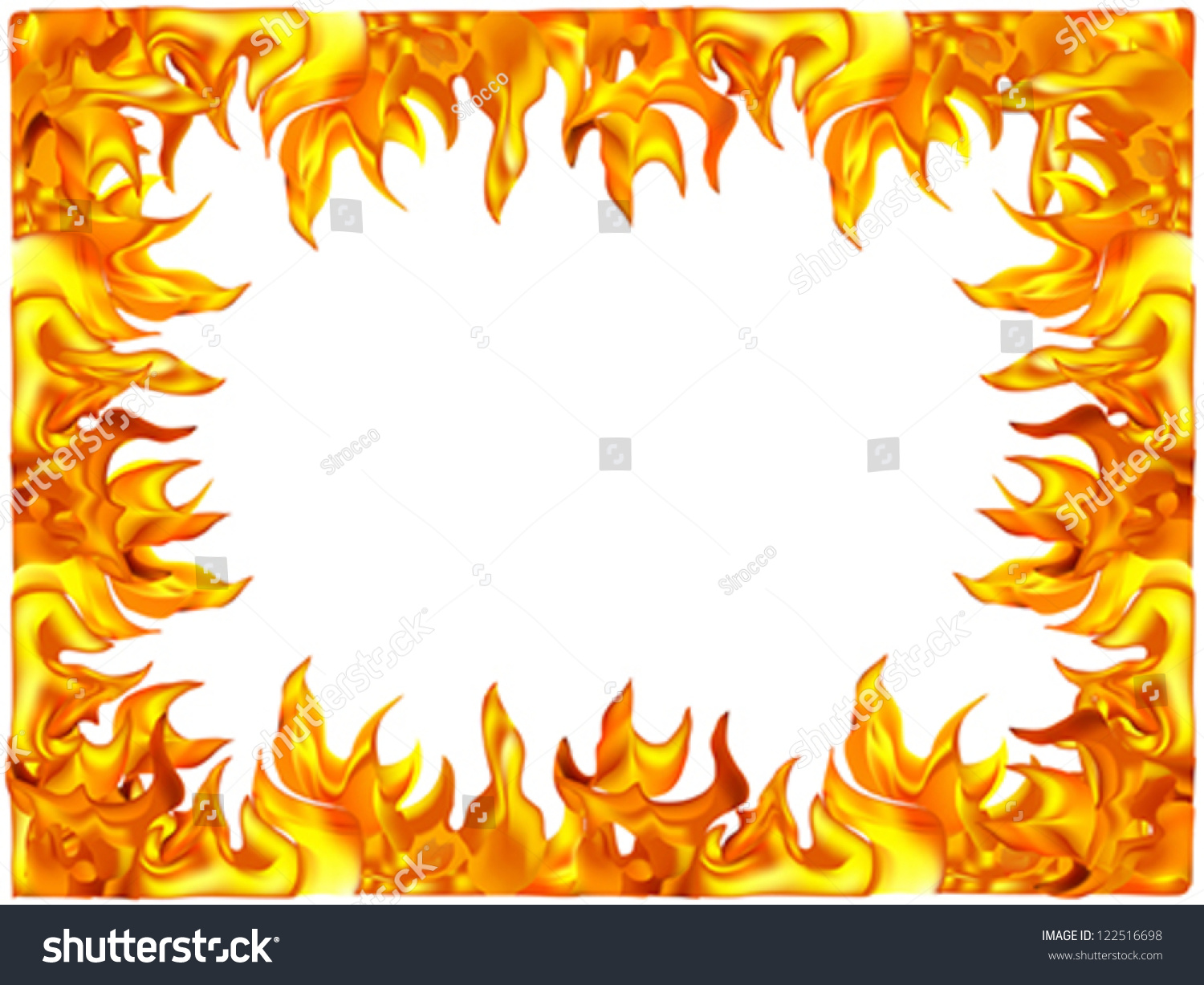 A Frame Is Made Out Of Fire Of Flame Stock Vector Illustration ...