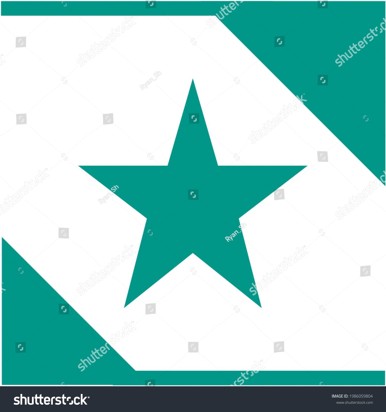 Frame Light Green Star Logo Center Stock Vector (Royalty Free ...