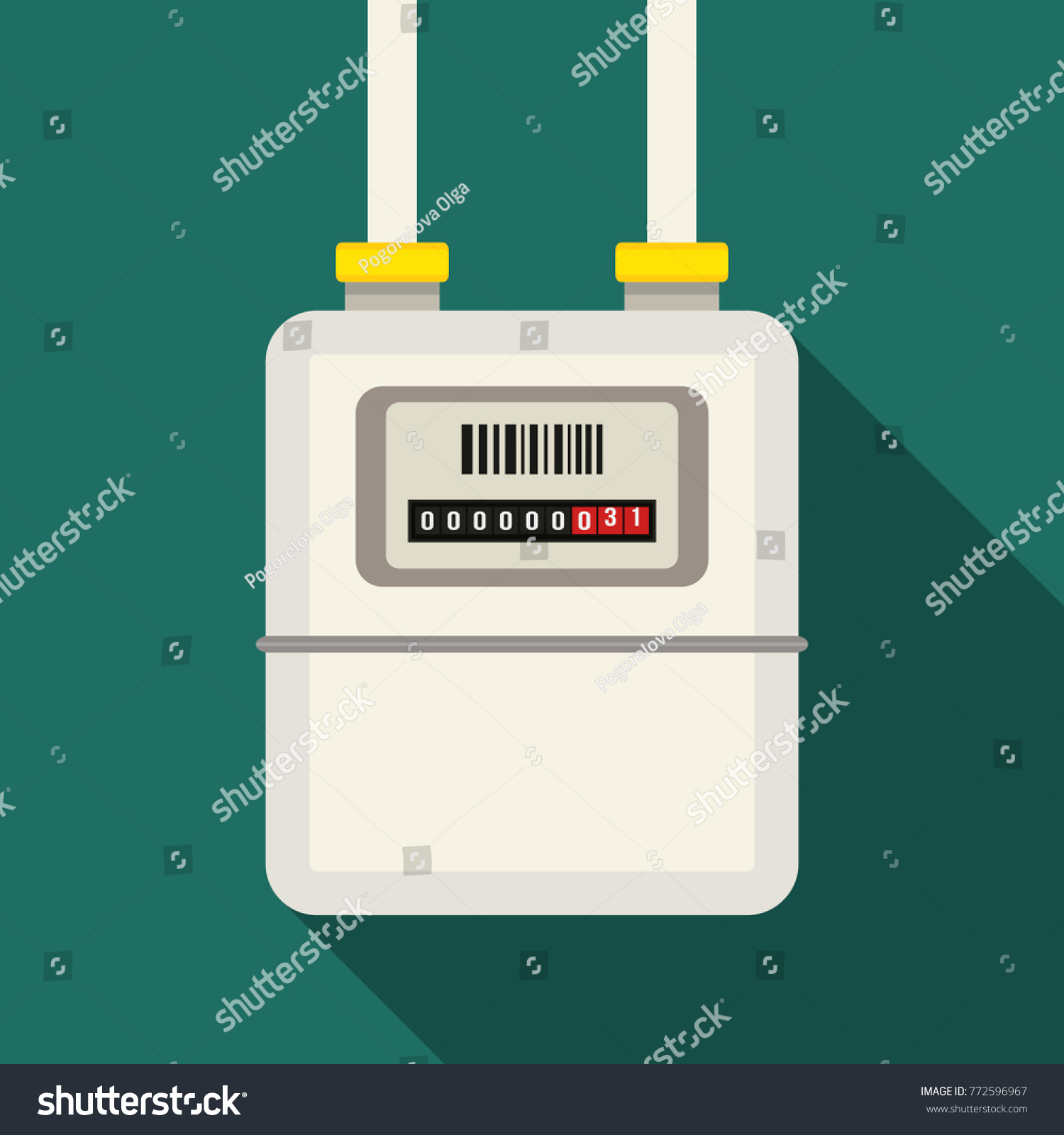 Gas Meter Private House Counter Distribution Stock Vector (royalty Free 