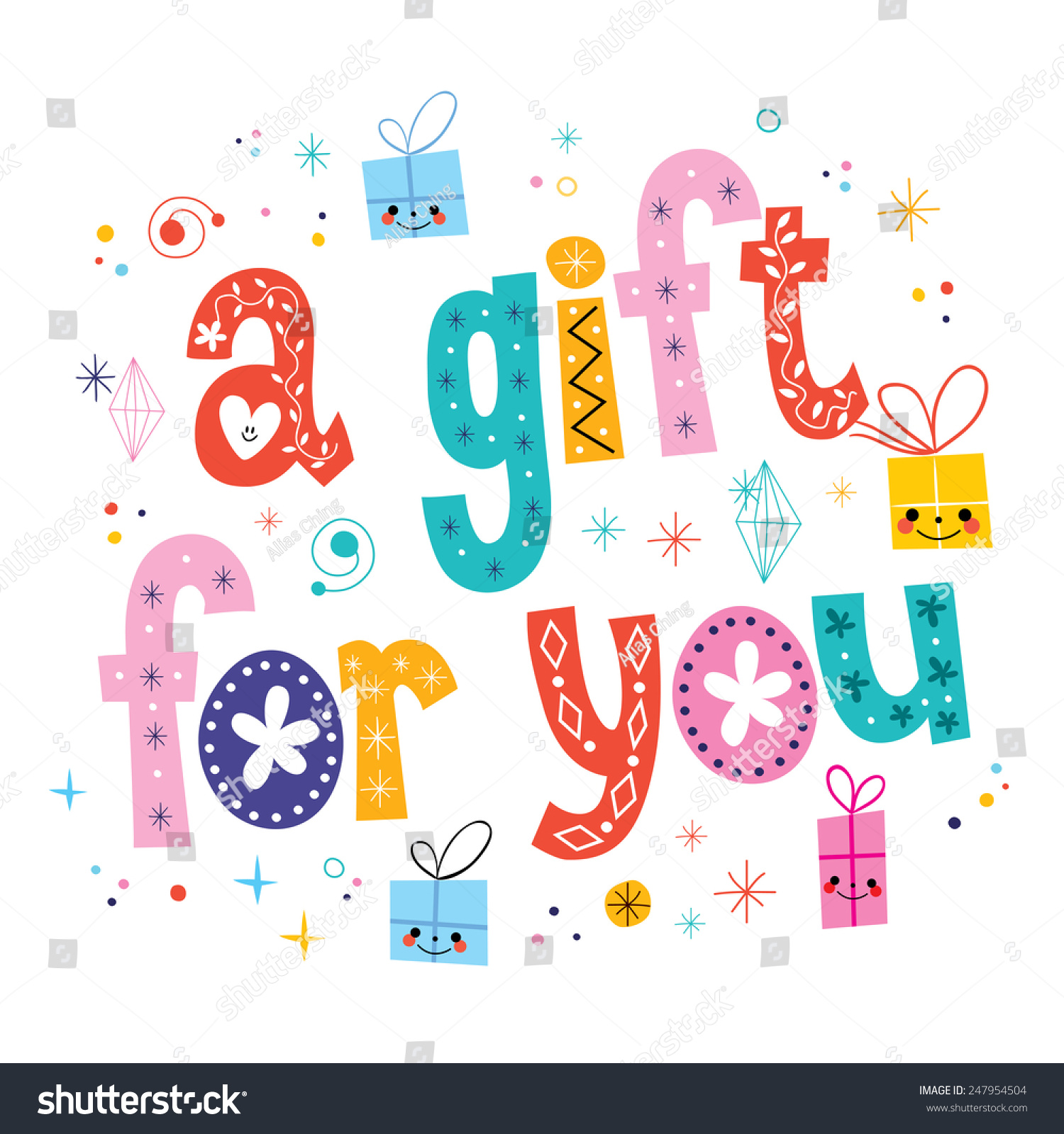 Gift You Stock Vector Royalty Free