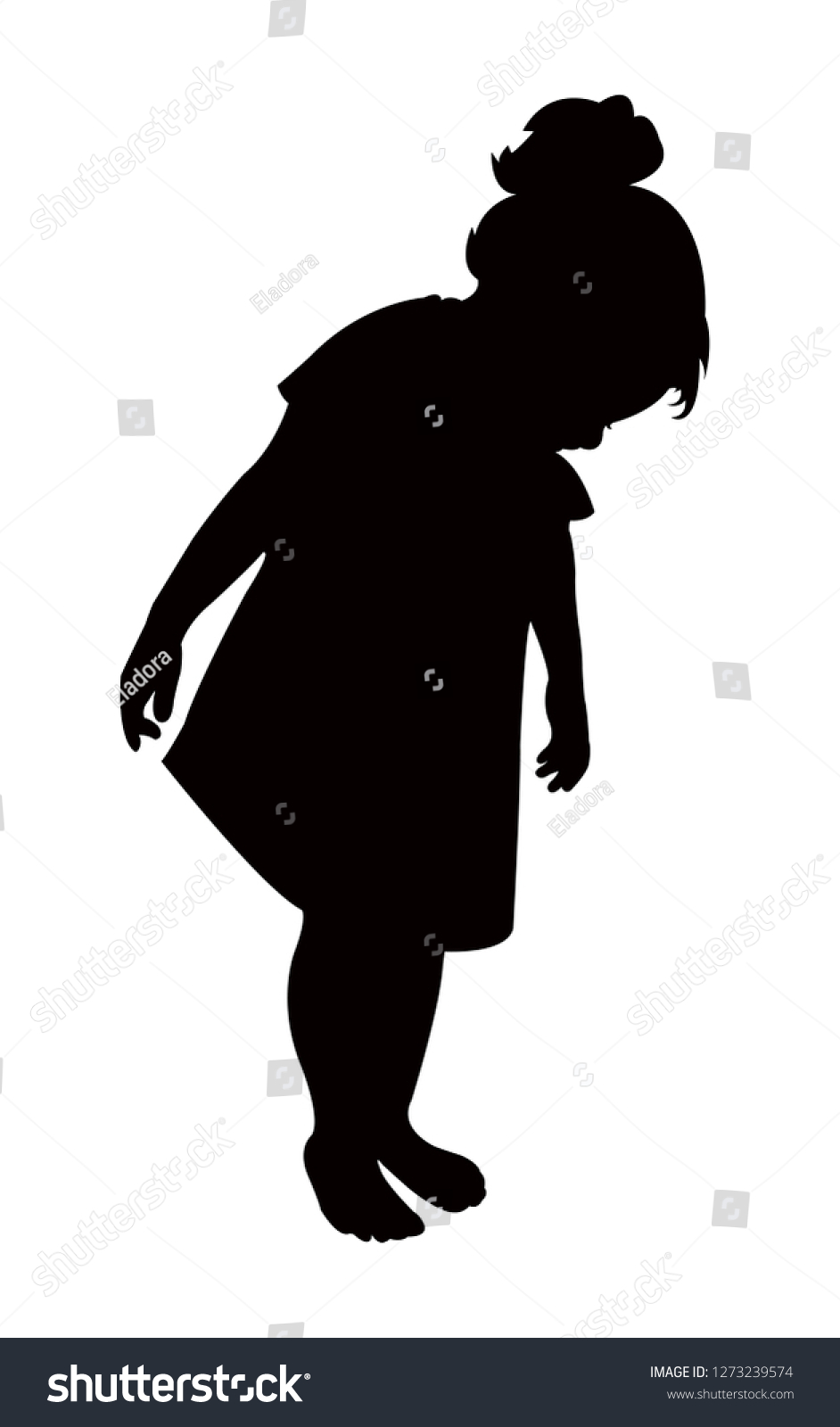 Girl Body Silhouette Vector Stock Vector (Royalty Free) 1273239574 ...