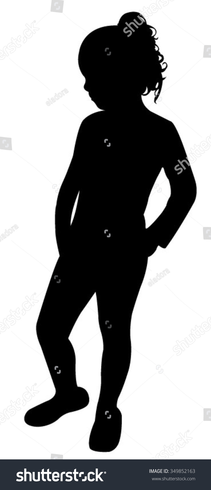 Girl Body Silhouette Vector Stock Vector (Royalty Free) 349852163