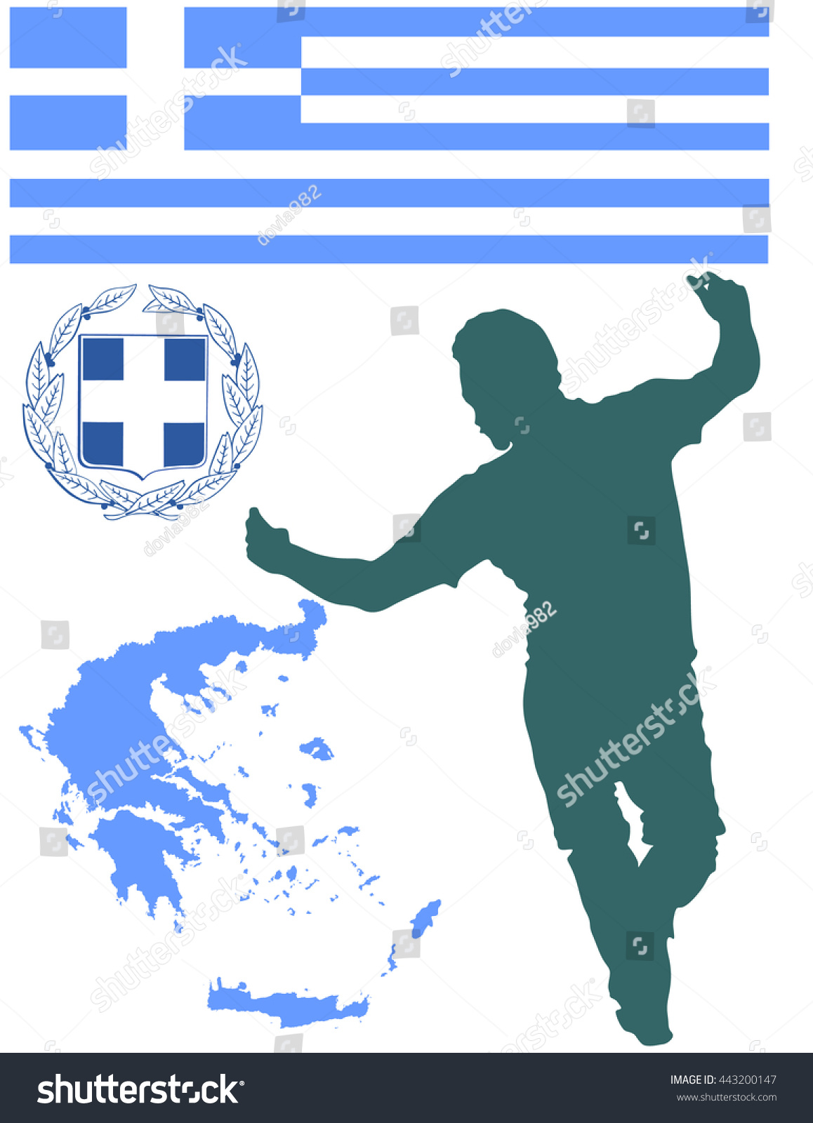 Greek Evzone Dancing Vector Silhouette Isolated 库存矢量图（免版税）443200147 Shutterstock 6269