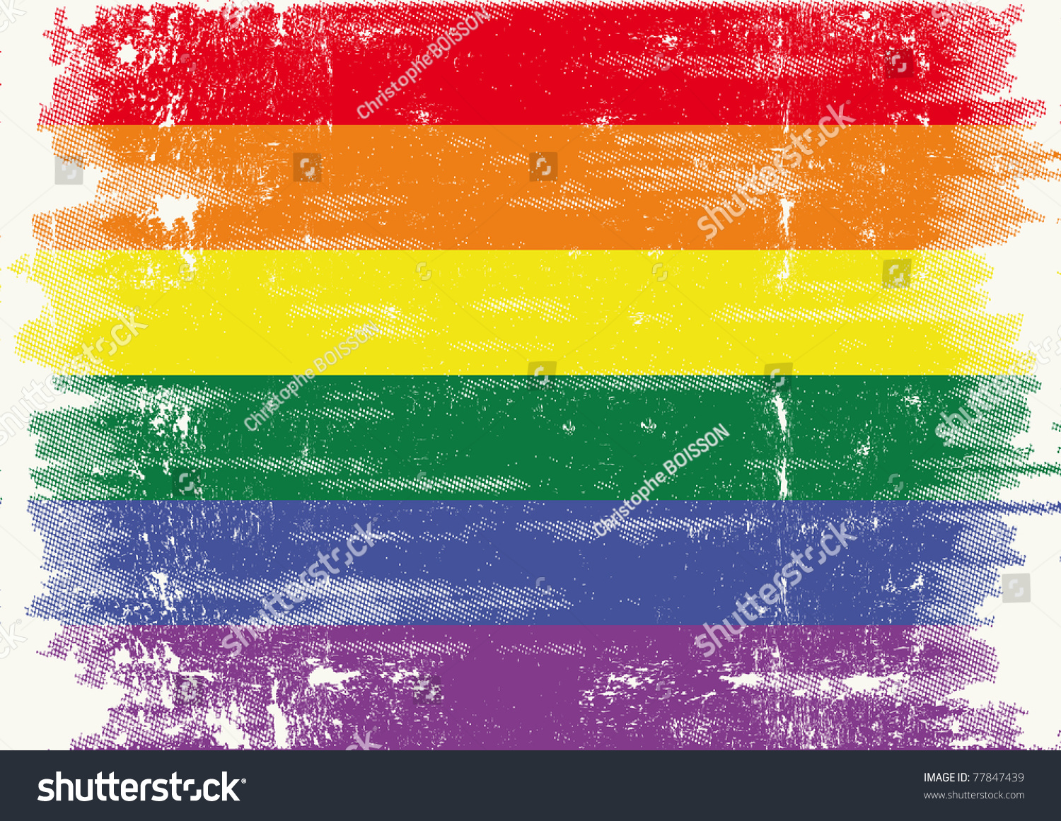 Grunge Gay Flag Texture Stock Vector 77847439 - Shutterstock