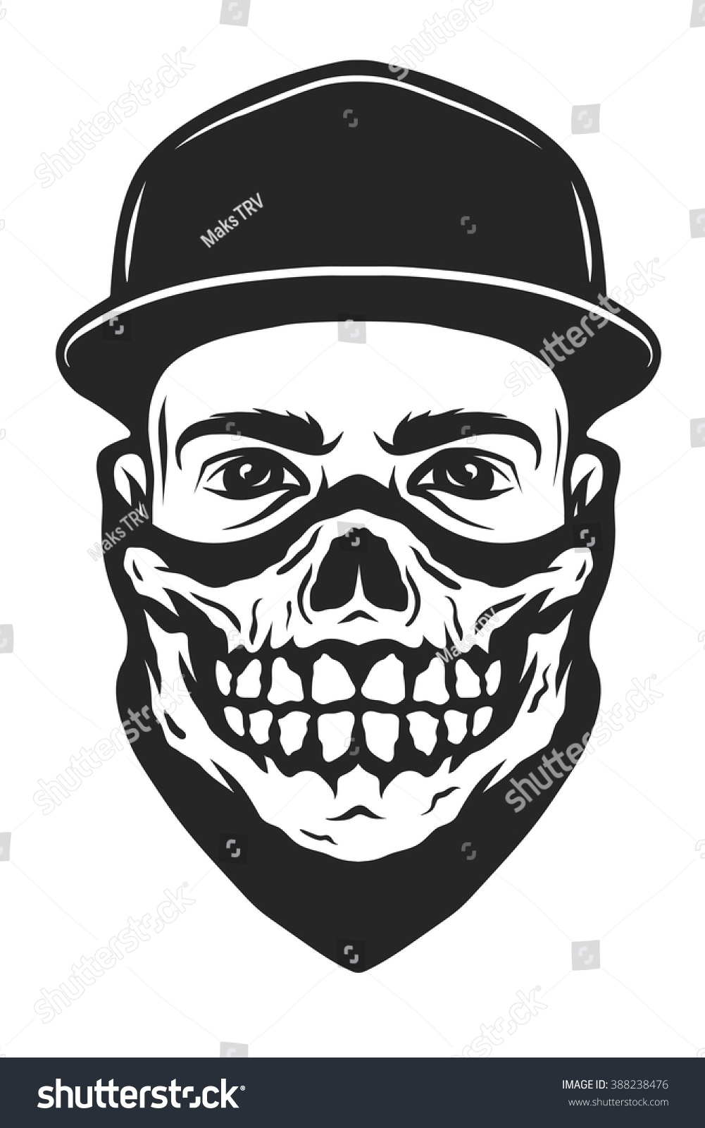 skull bandana with vector Bandana Baseball Pattern Cap Vectores Skull Stock Guy En