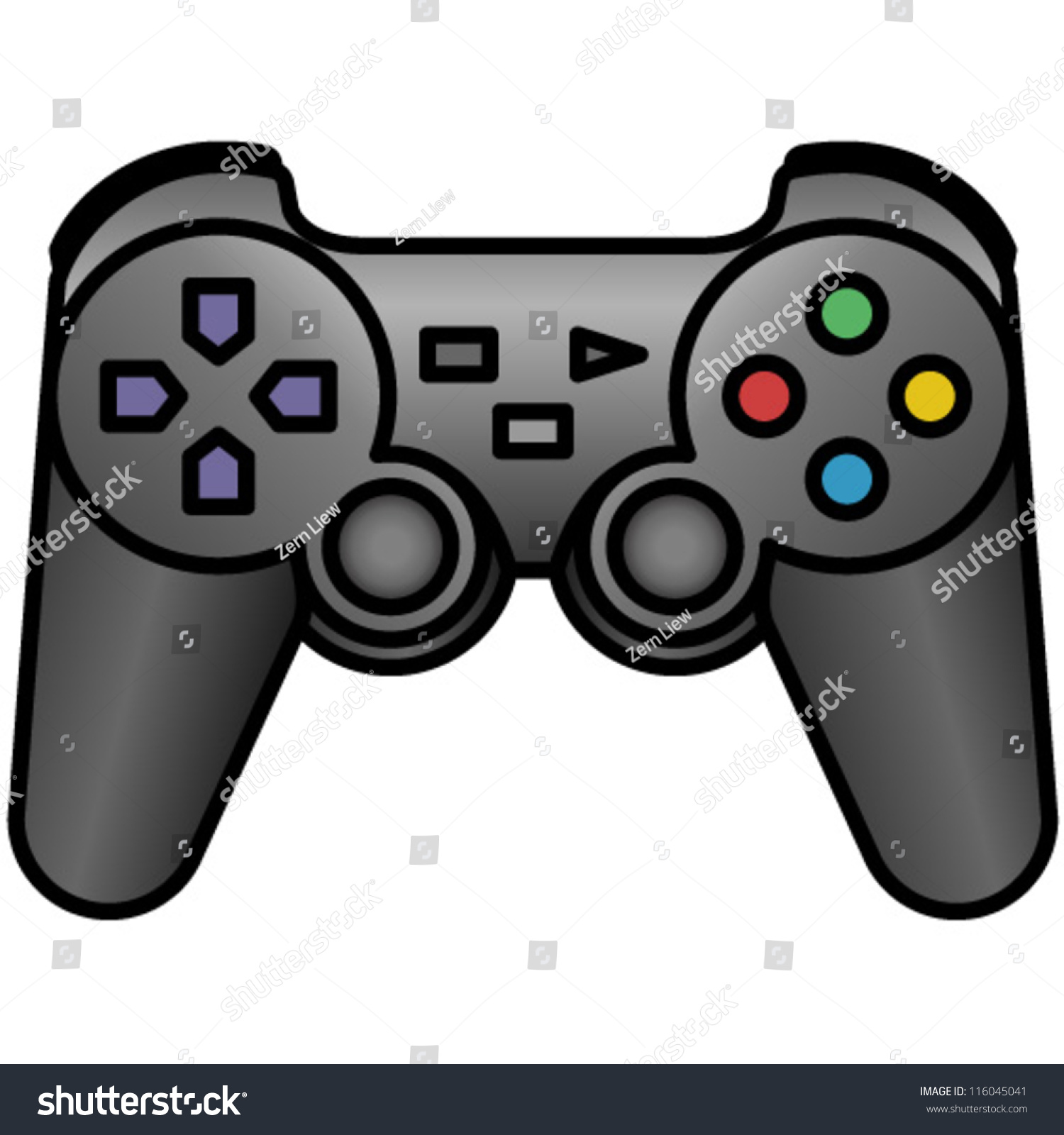 Handheld Game Controller Pad Stock Vector 116045041 - Shutterstock