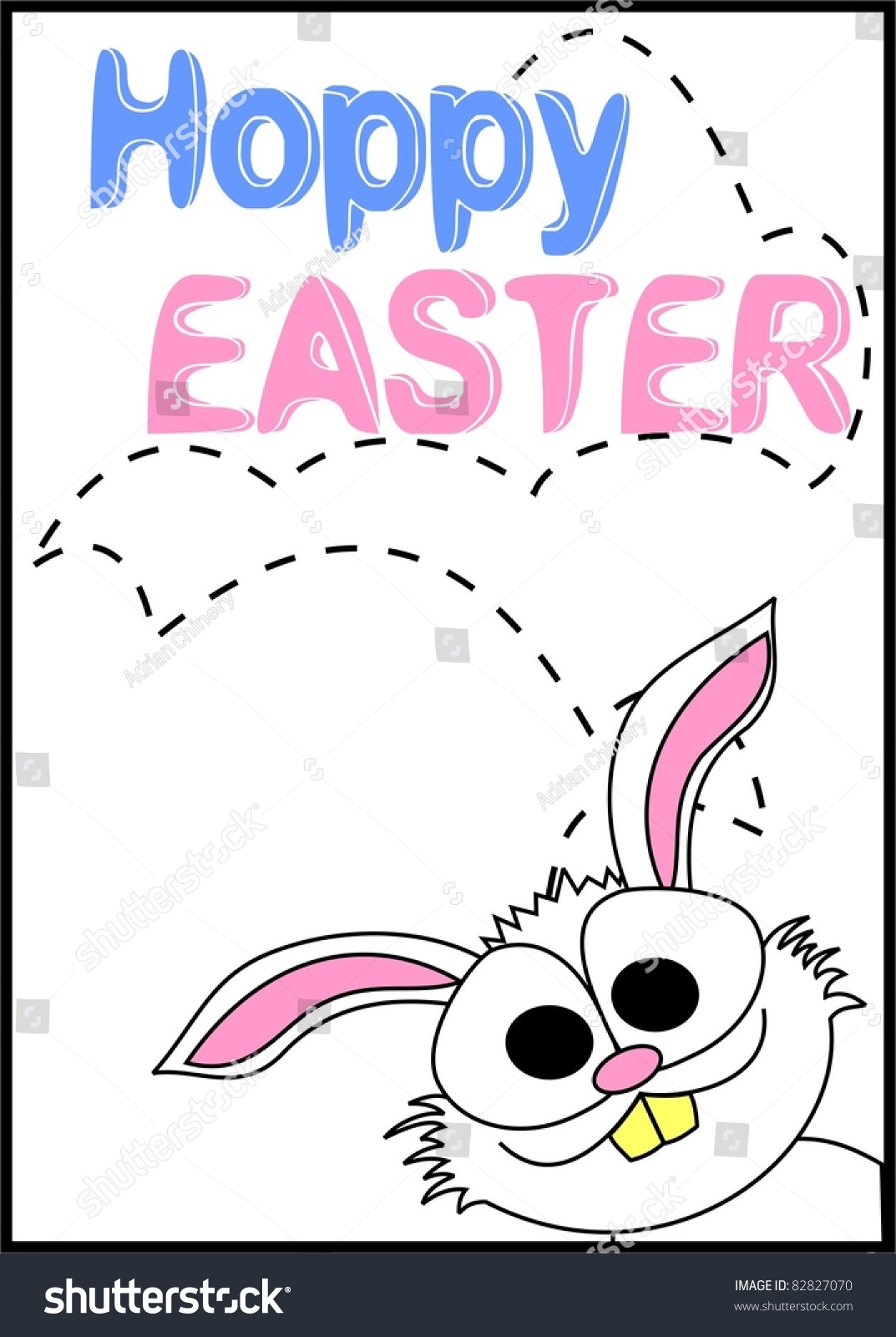 Happy Easter Bunny Card Stock Vector Royalty Free 82827070 Shutterstock