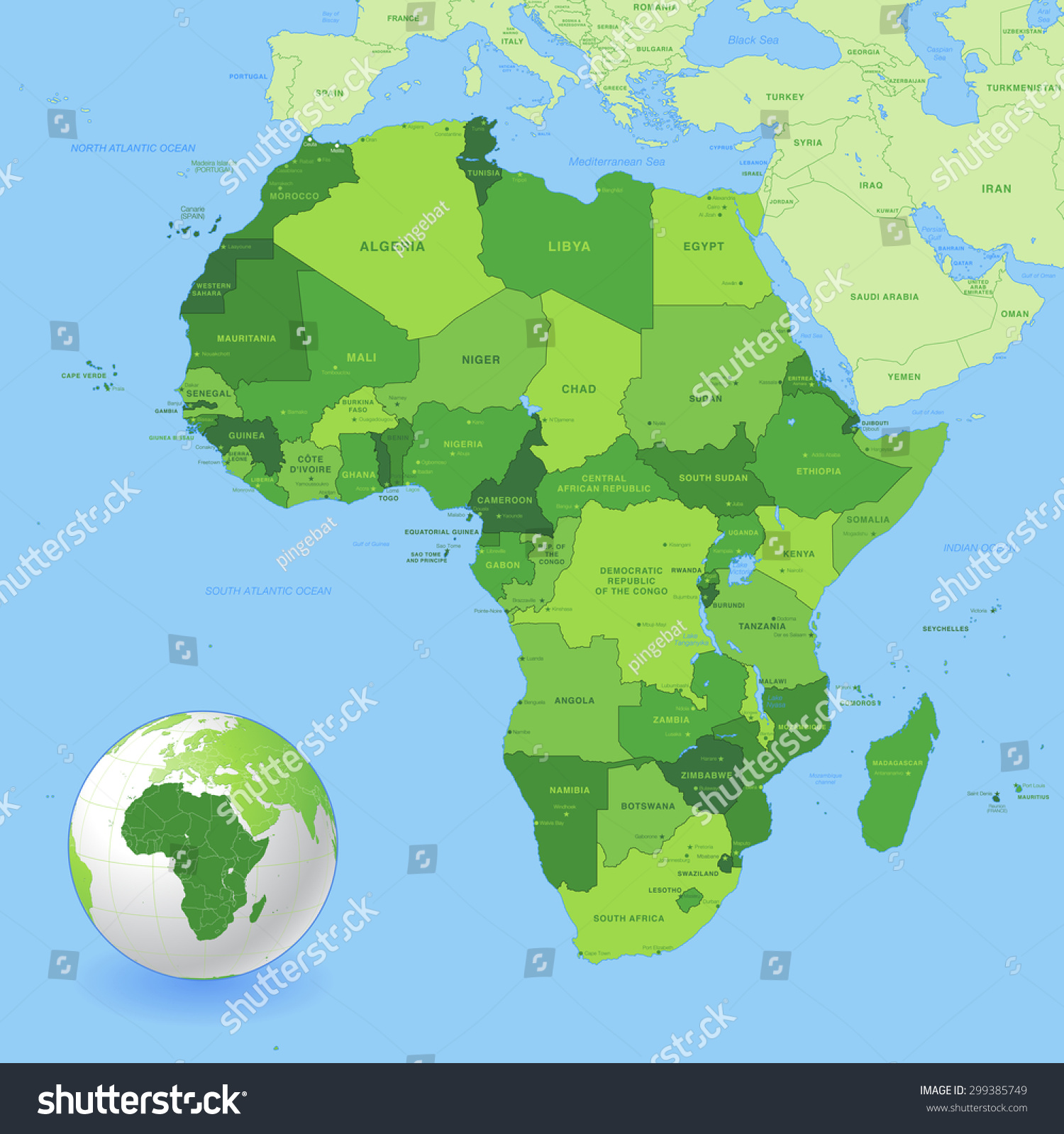 African Continent Map Detail Color Map Of African Continent With Images 4910