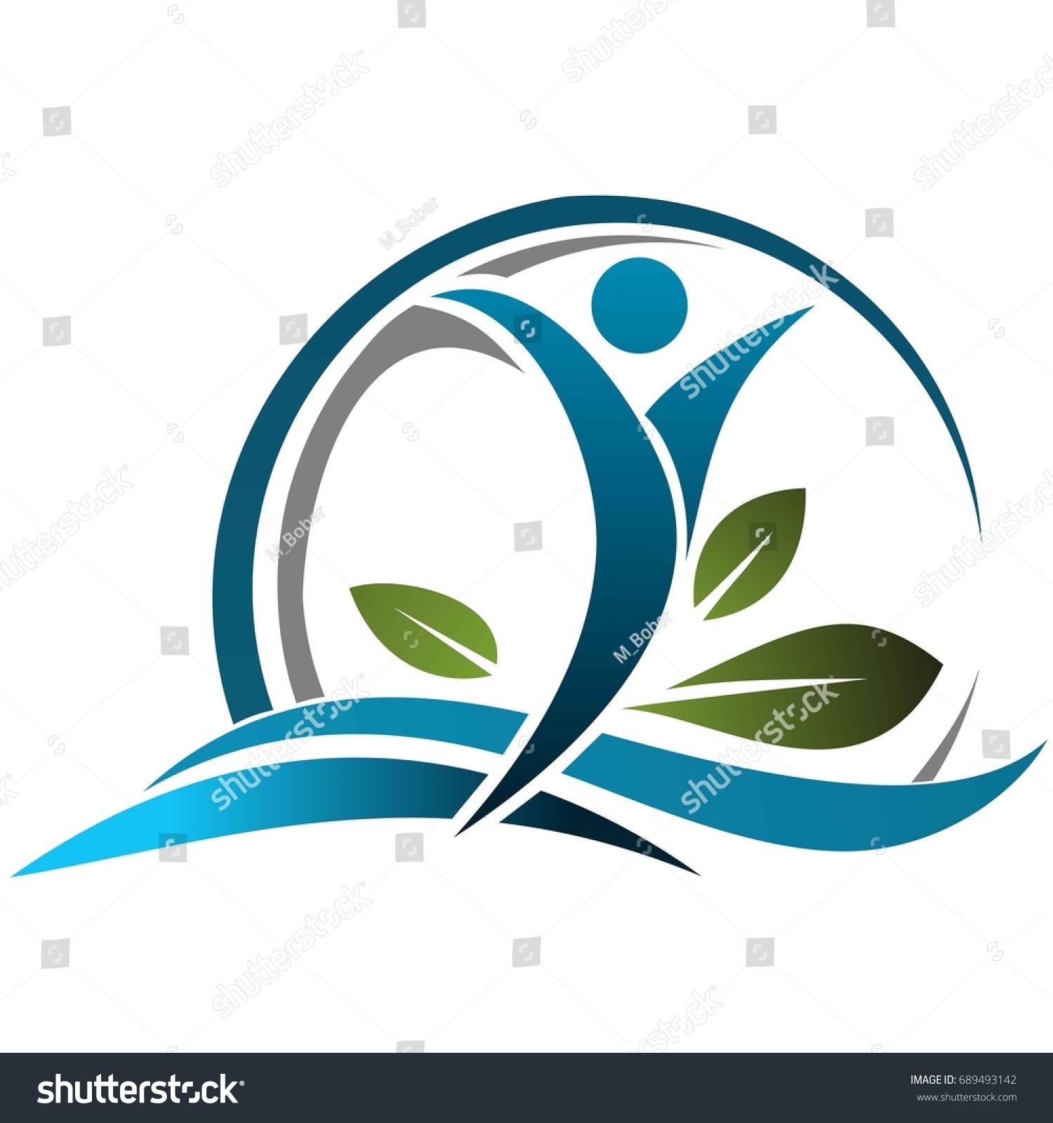 Download Human Conjunction Nature Circle Stock Vector Royalty Free 689493142