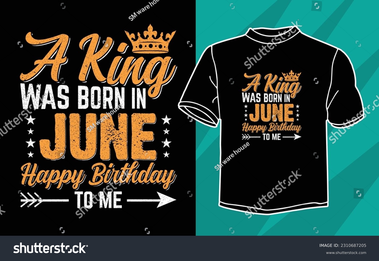 SVG of A King Was Born In june Happy birthday to me svg