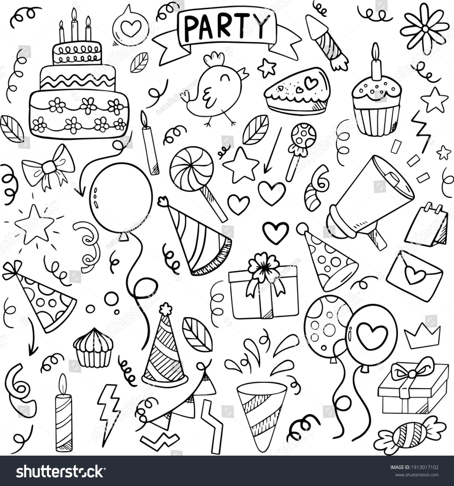 Party drawing Images, Stock Photos & Vectors | Shutterstock