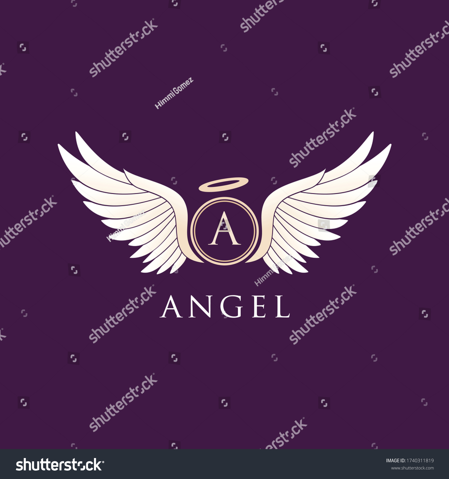 Letter Angel Wings Logo Vector Stock Vector (Royalty Free) 1740311819 ...