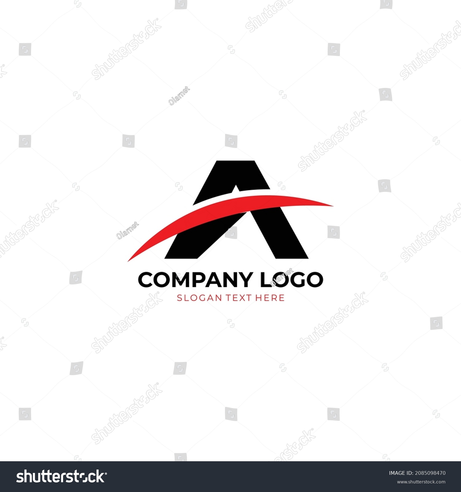 Letter Swoosh Logo Vector Free Design Stock Vector (Royalty Free ...