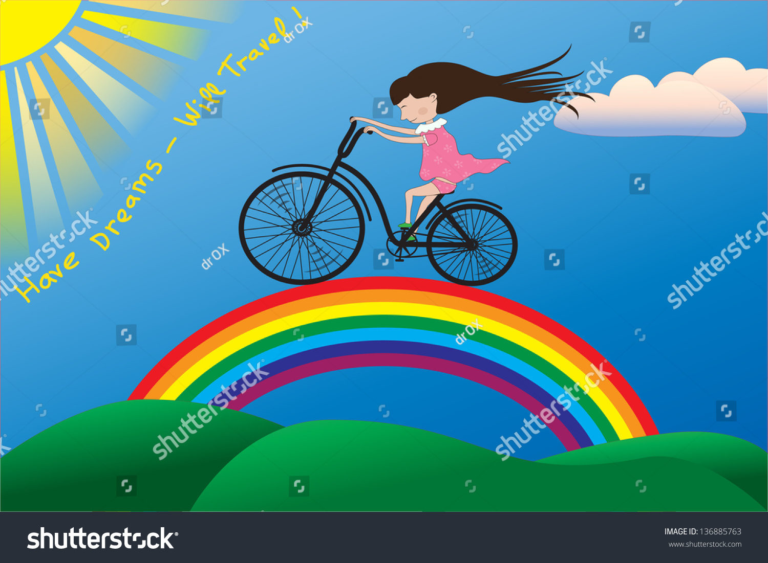 rainbow bike for girl