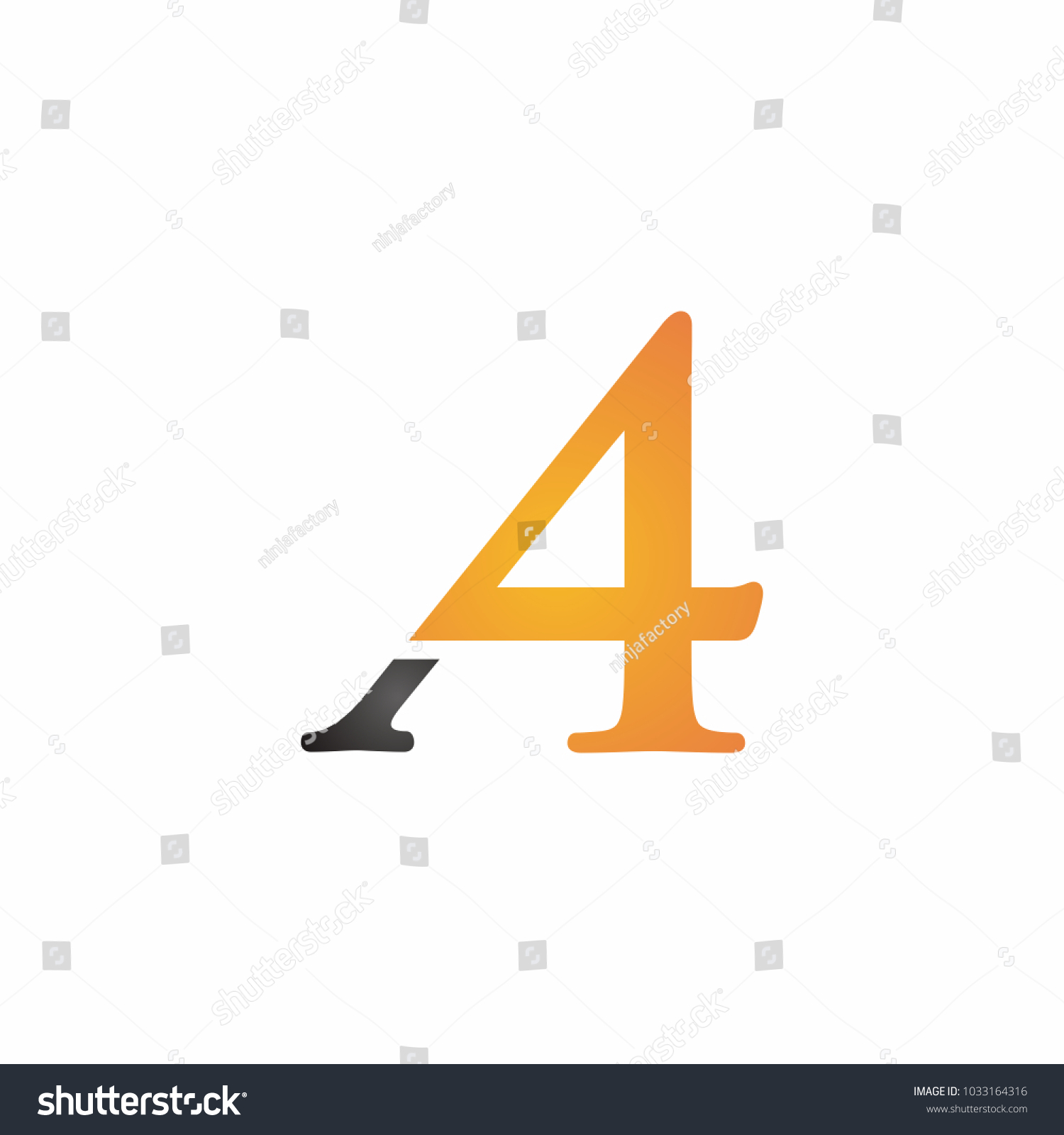 A4 Logo Icon Vector Stock Vector (Royalty Free) 1033164316 | Shutterstock