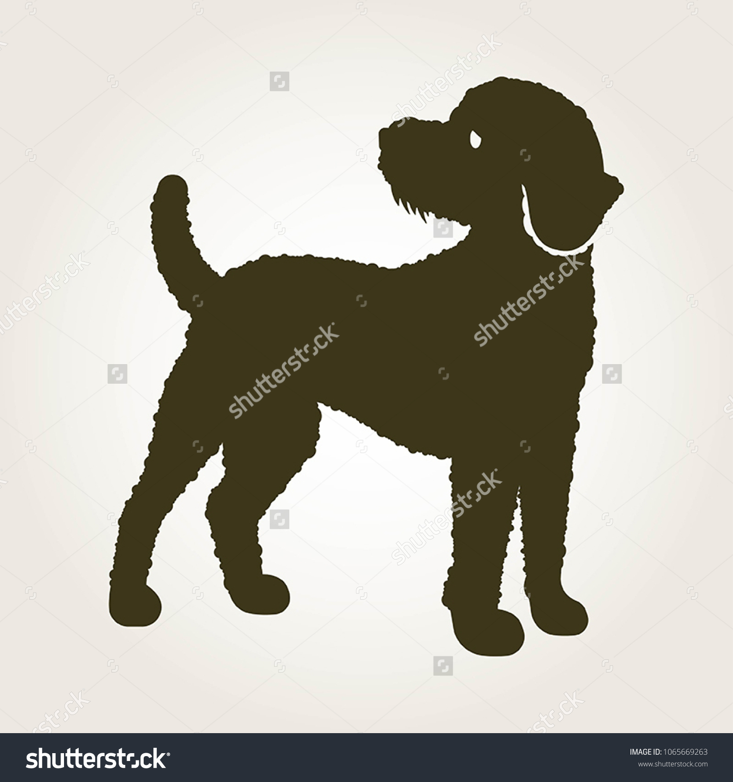 SVG of A logo of a labradoodle dog svg