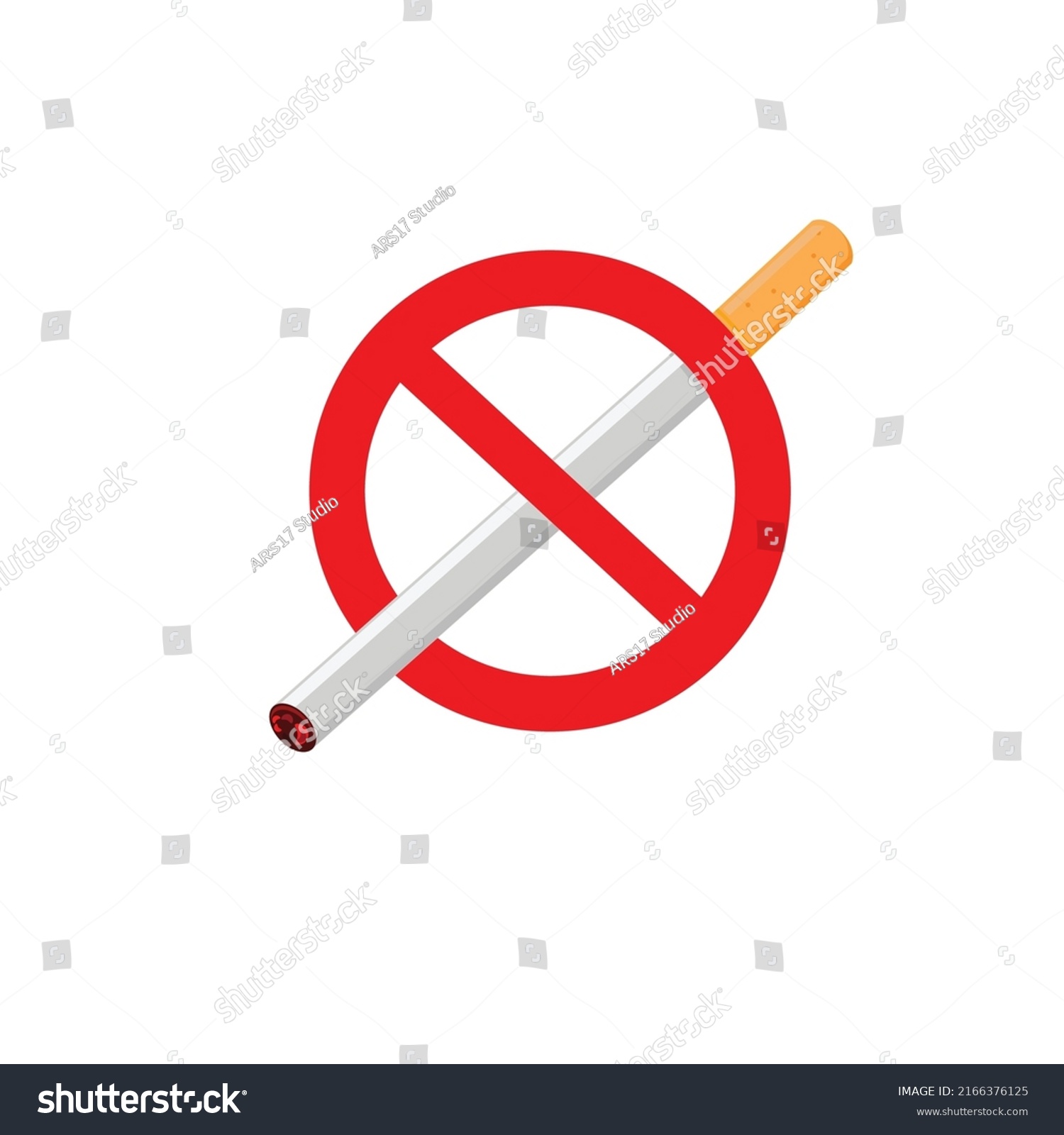 Logo That Explains That Smoking Prohibited Stock Vector (Royalty Free ...