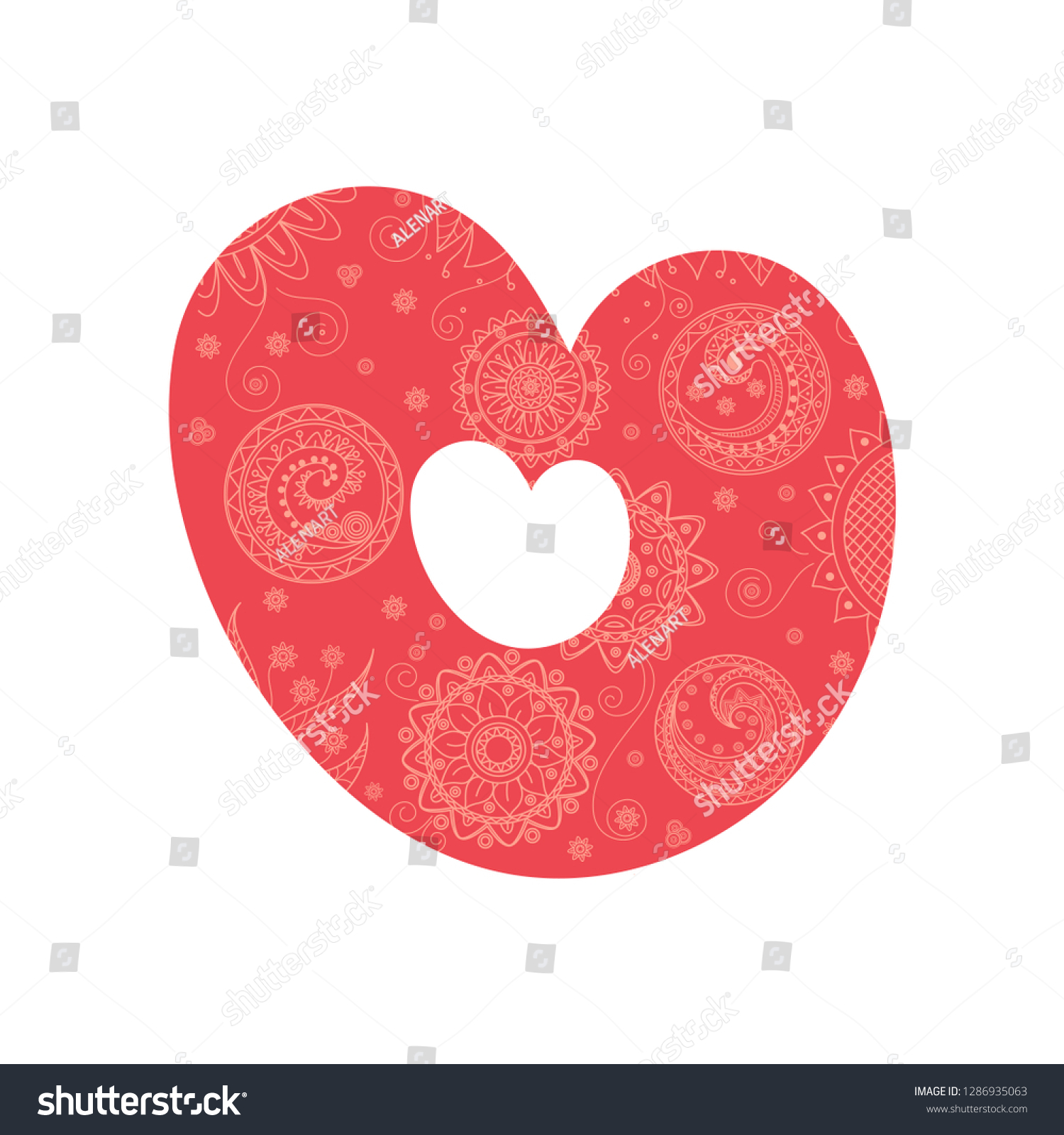 Lovely Pink Heart On Background Patterns Stock Vector Royalty Free