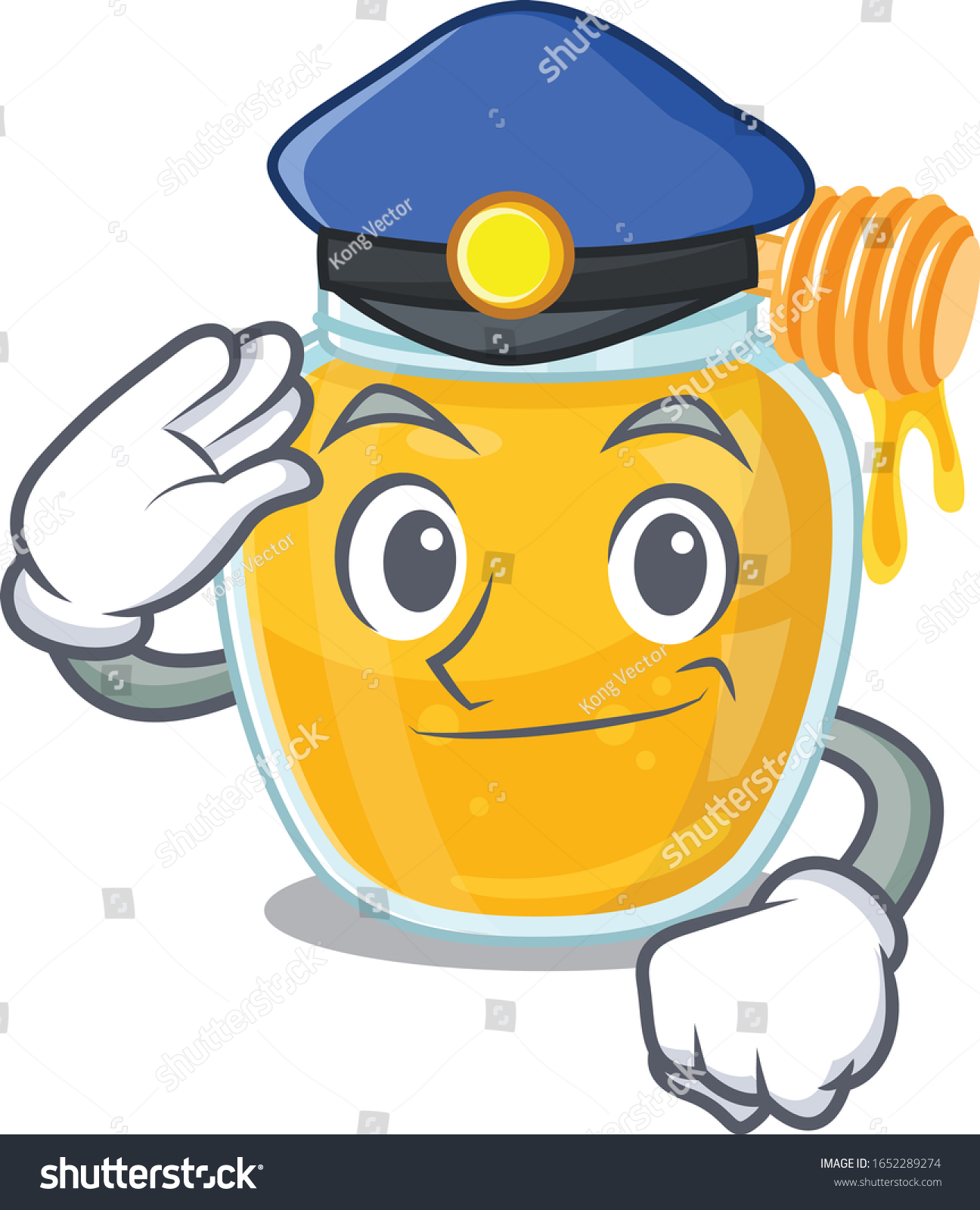 SVG of A manly honey Cartoon concept working as a Police officer svg
