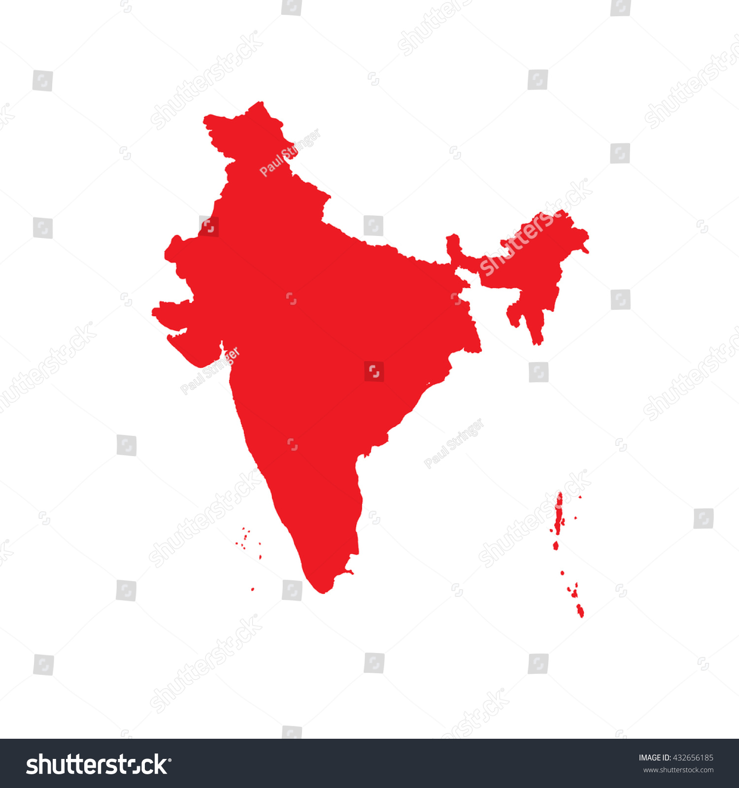 Map Country India Stock Vector (Royalty Free) 432656185