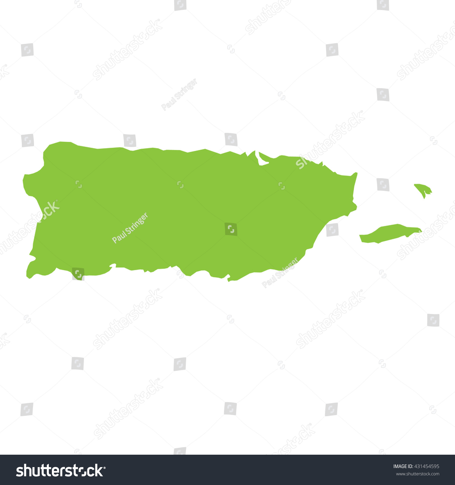 Map Country Puerto Rico Stock Vector (Royalty Free) 431454595