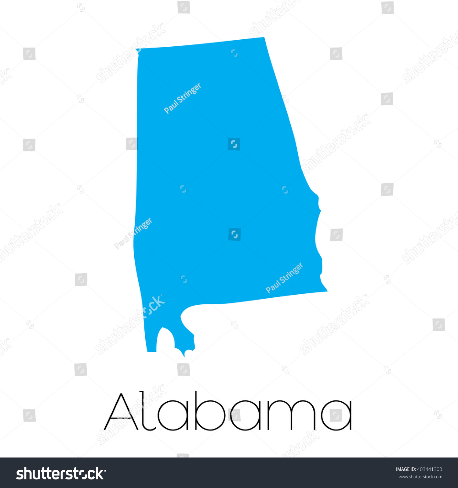 Map State Alabama Stock Vector (Royalty Free) 403441300 Shutterstock