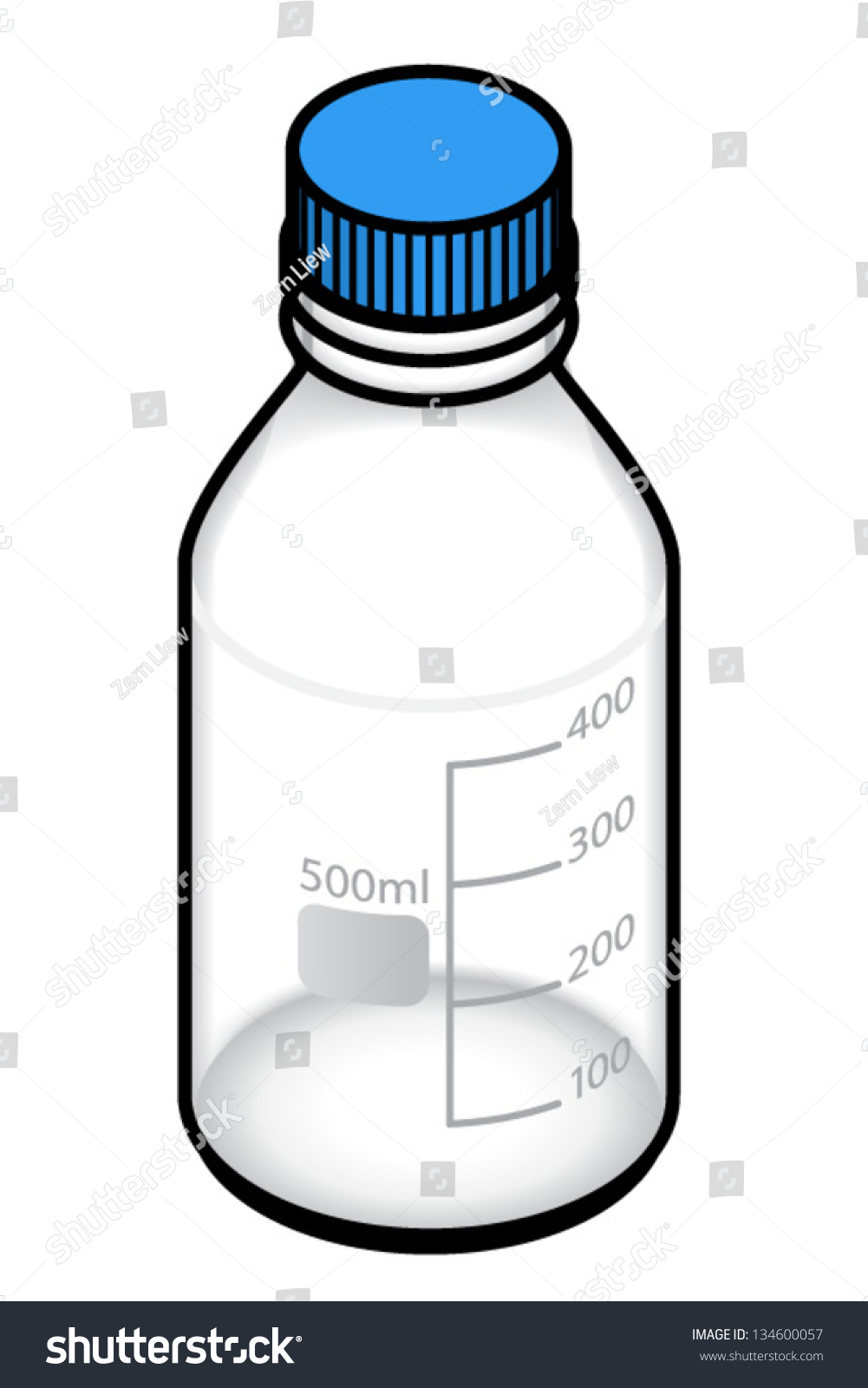 Download 500ml Laboratory Storage Bottle Blue Screw Stock Vector Royalty Free 134600057 Yellowimages Mockups