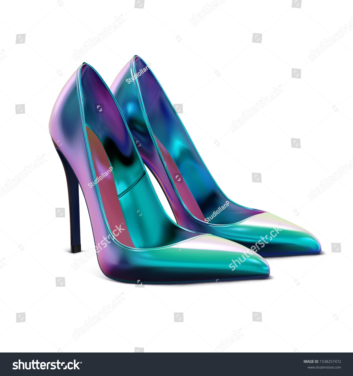 iridescent color shoes