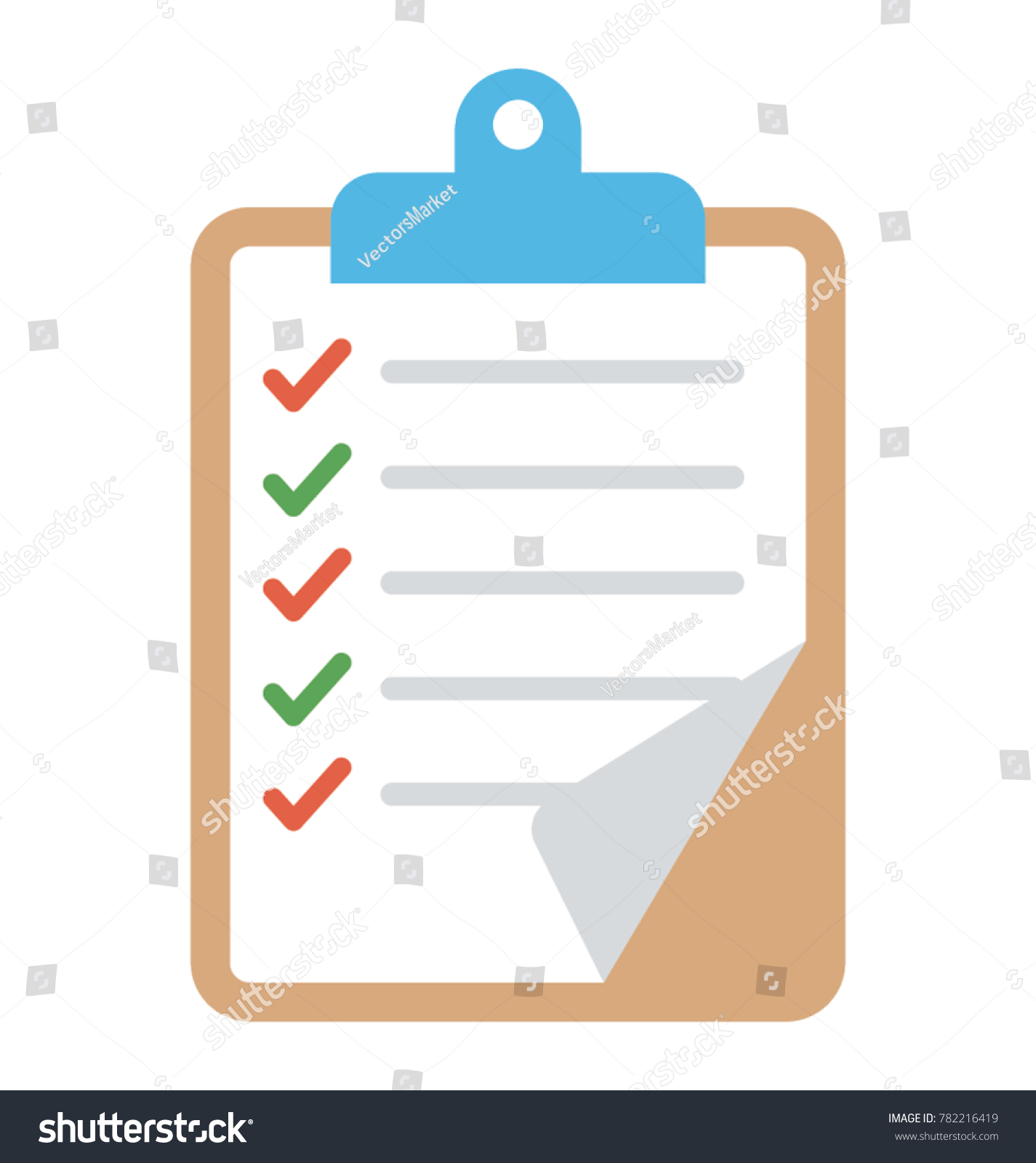 Paper Lots Ticks On Concept Checklist Stock Vector (Royalty Free ...