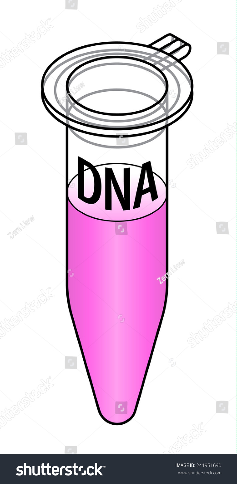 Pcr Tube Containing Dna Sample Stock Vector Royalty Free