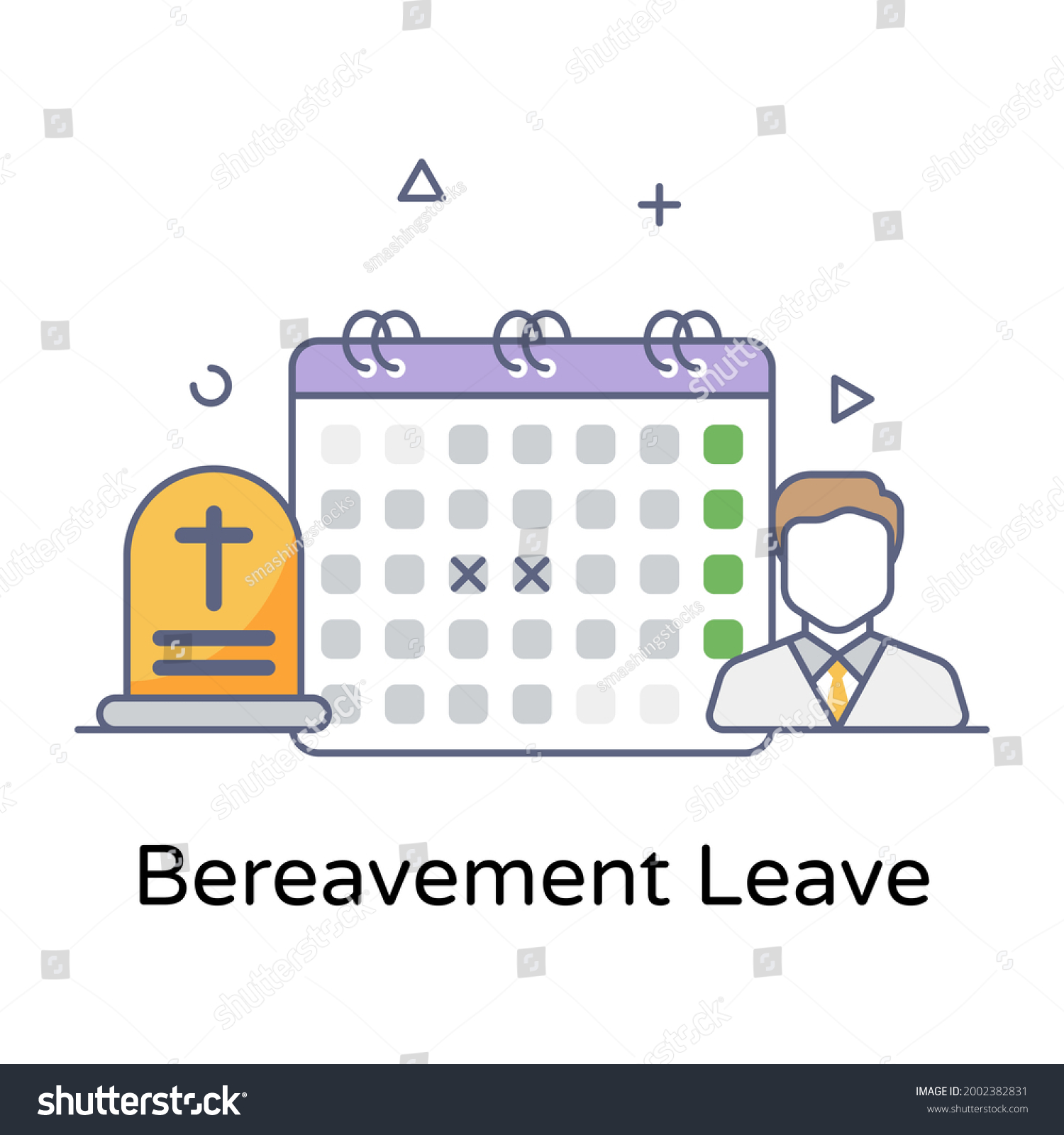SVG of A perfect flat outline vector of bereavement leave svg