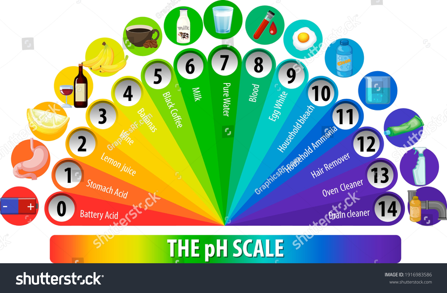 Ph Scale On White Background Illustration Stock Vector (Royalty Free ...