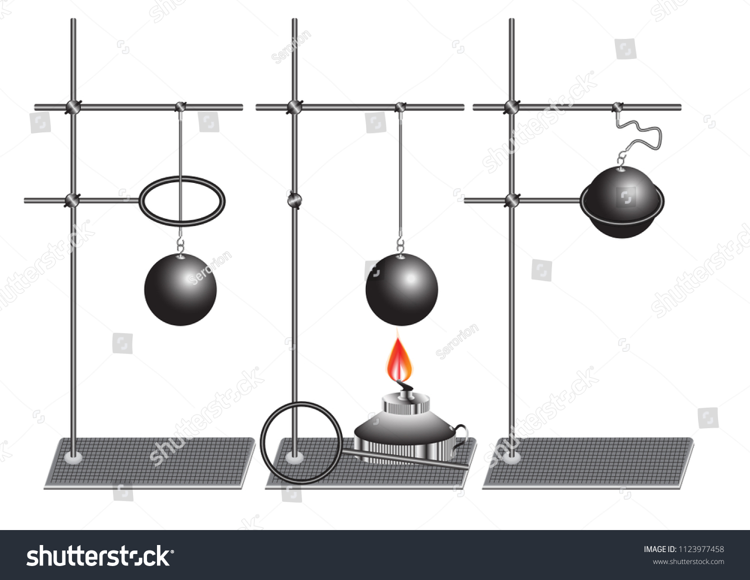 physical-experiment-study-physical-phenomenon-expansion-stock-vector