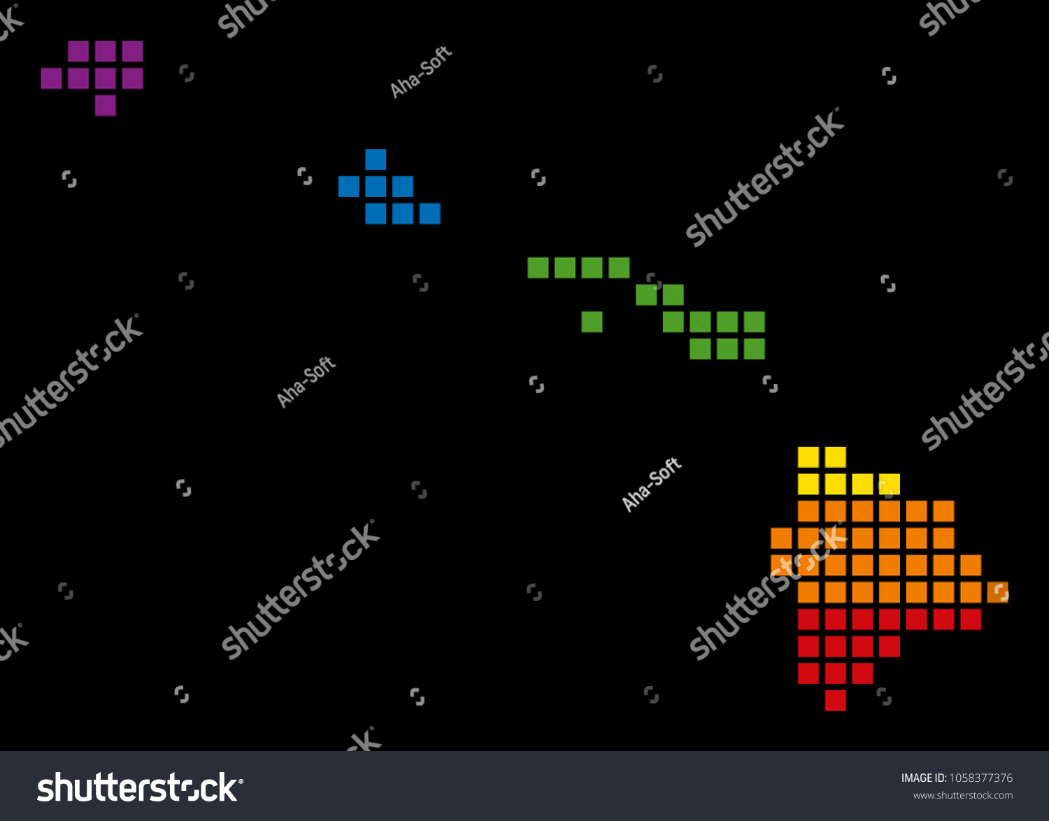 Pixel Lgbt Pride Havaii Islands Map Stock Vector Royalty Free 1058377376 Shutterstock 9175