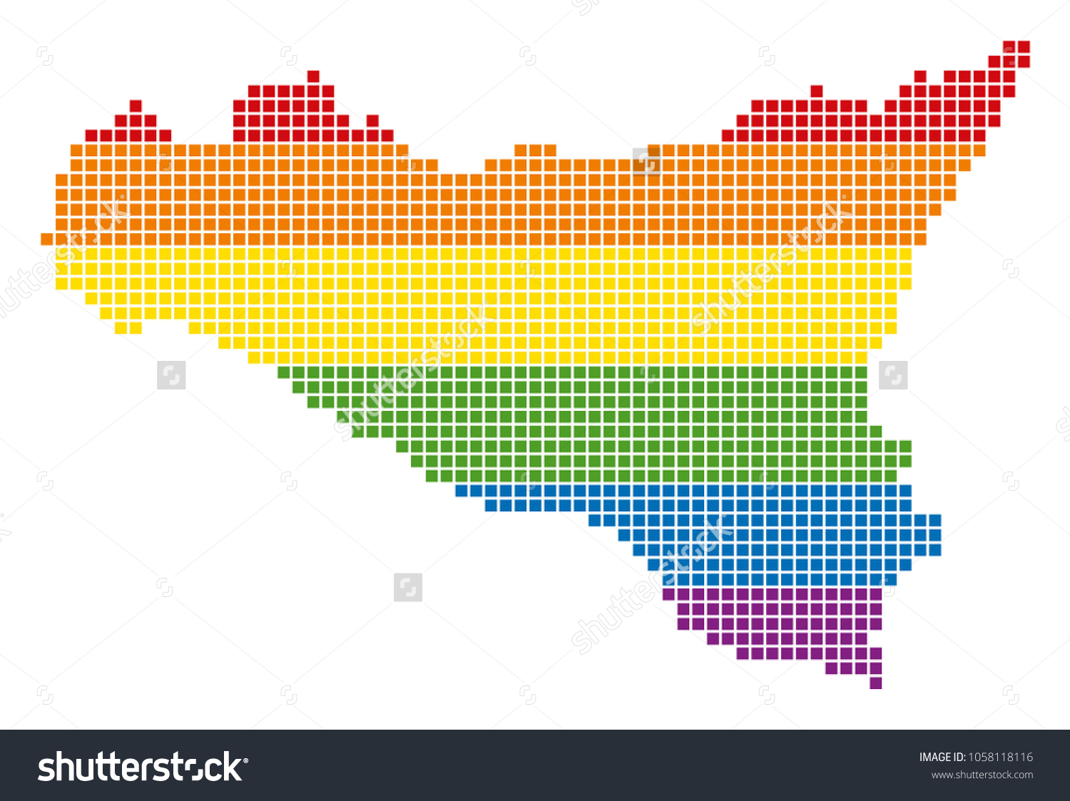 Pixel Lgbt Pride Sicilia Map Lesbians Stock Vector Royalty Free 1058118116 Shutterstock 8292