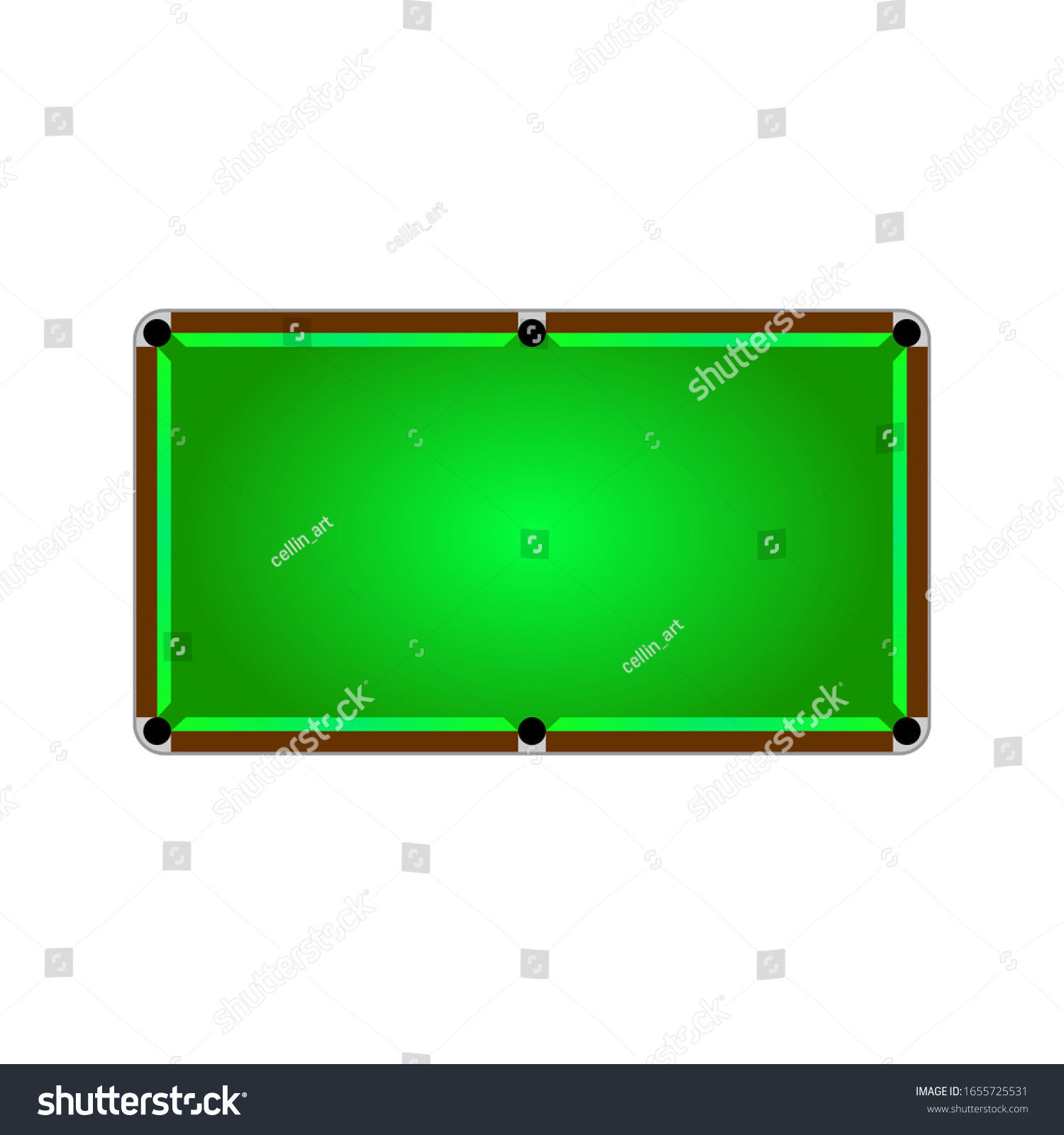 Pool Table Vector Flat Cartoon Billiard Stock Vector (Royalty Free ...