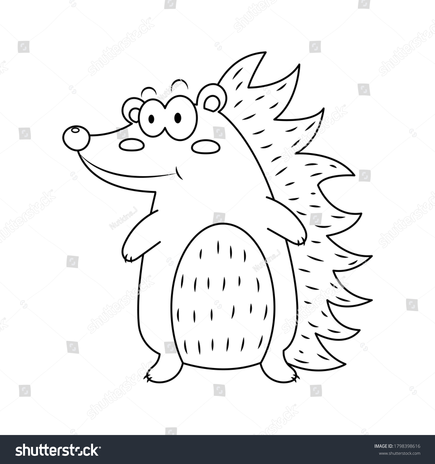 Porcupine Vector Illustration Cartoon Isolated On Stock Vector Royalty Free 1798398616 